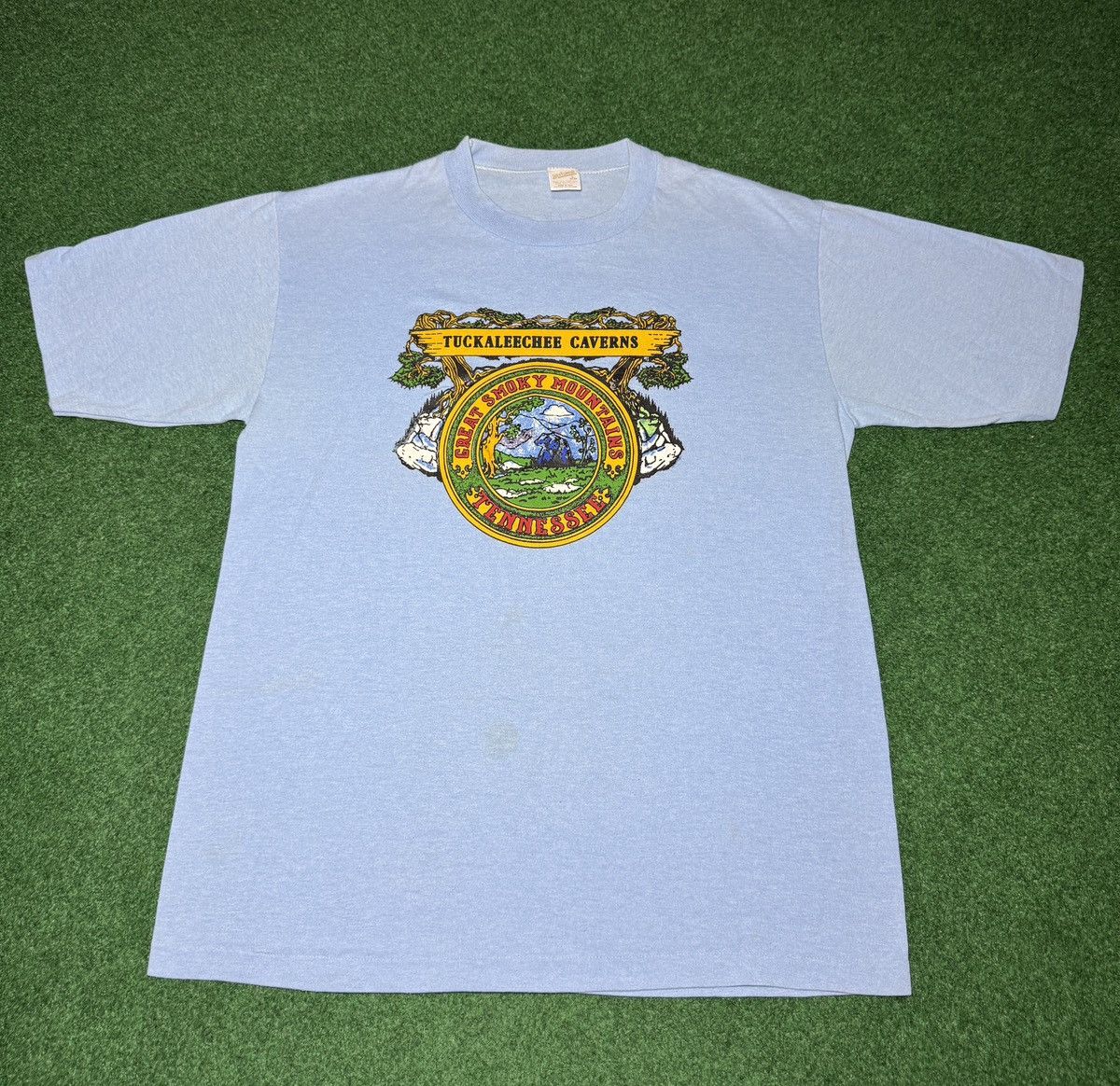 Vintage Vintage 70s Tuckaleechee Caverns Nature Tennessee T Shirt Size US L / EU 52-54 / 3 - 1 Thumbnail