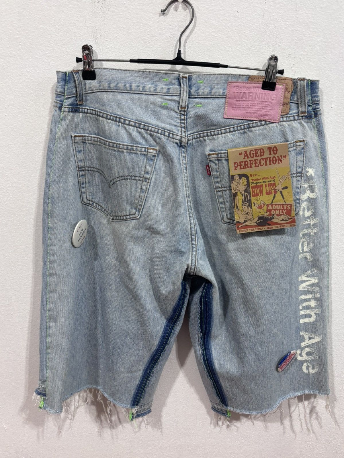 Better With Age Better With Age Denim Pin Shorts Size US 36 / EU 52 - 8 Thumbnail