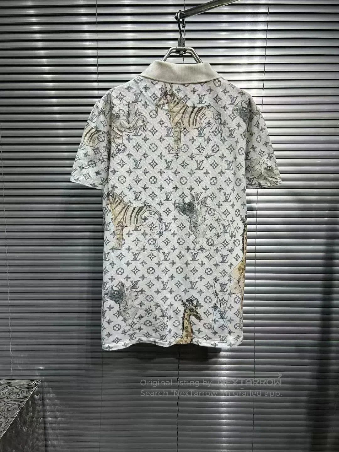 Louis Vuitton louis vuitton white animal print polo shirt. Size US M / EU 48-50 / 2 - 2 Thumbnail