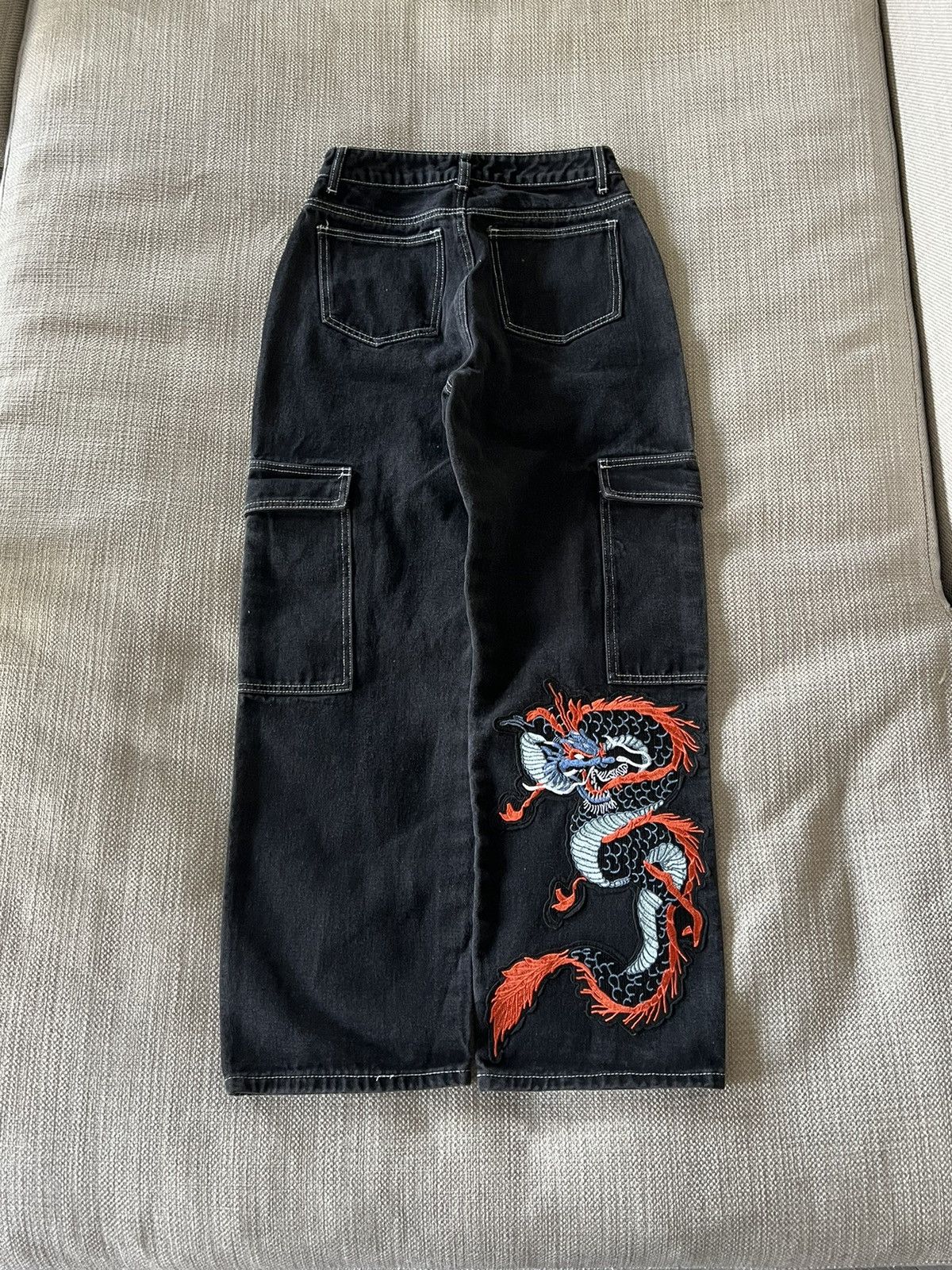 Japanese Brand × Vintage Vintage 💥 Jeans Dragon Pants style Ed Hardy Y2K Size US 26 / EU 42 - 2 Thumbnail