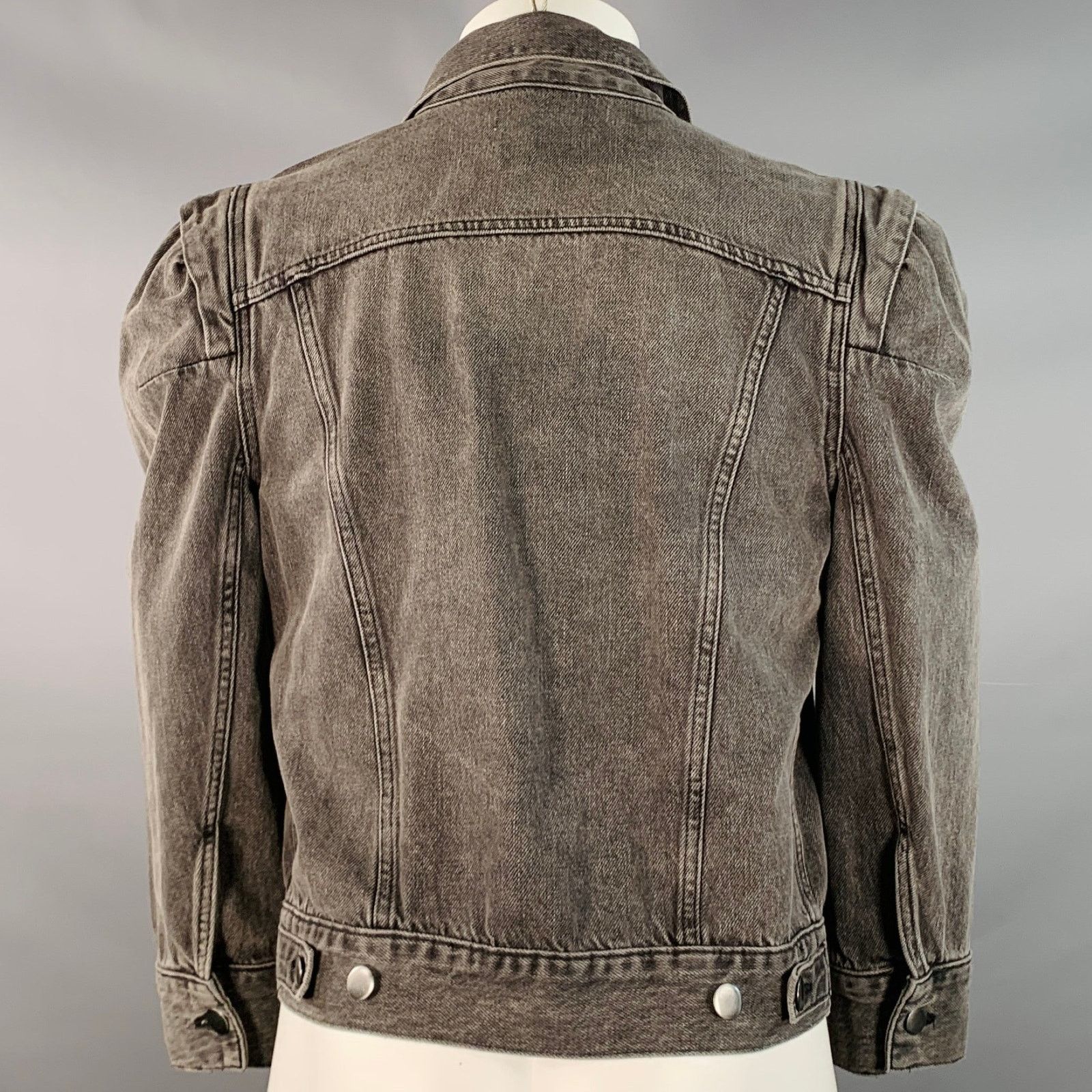 Frame Charcoal Grey Wash Denim Twill Button Up Type III Jacket Size US M / EU 48-50 / 2 - 3 Thumbnail