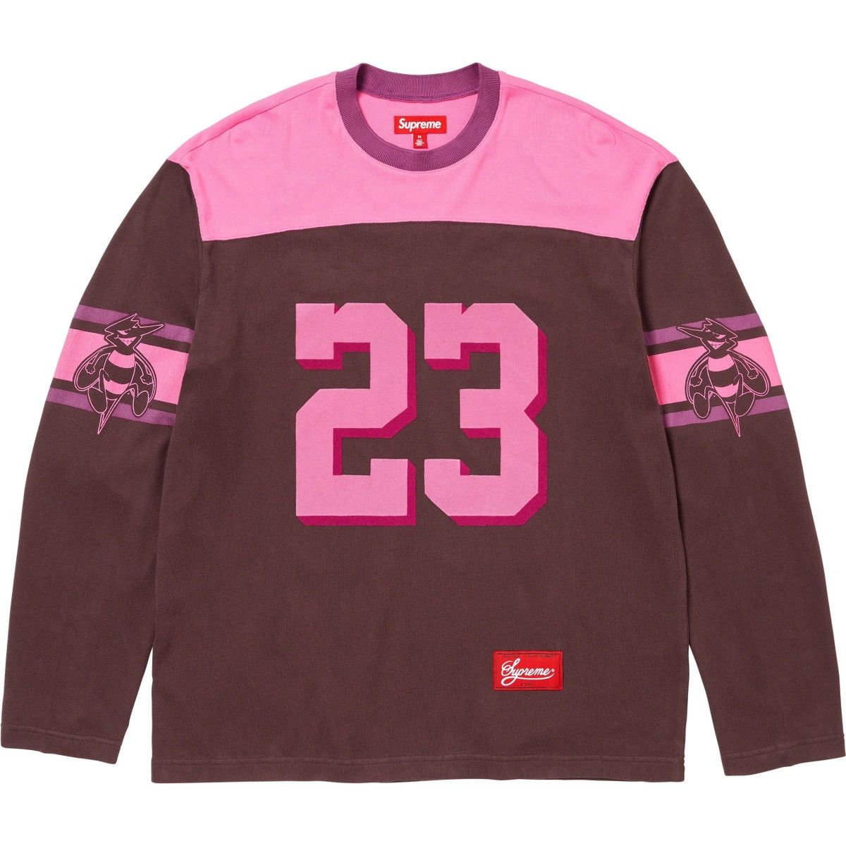 image of Supreme Bumblebee L/s Football Top in Brown, Men's (Size 2XL)