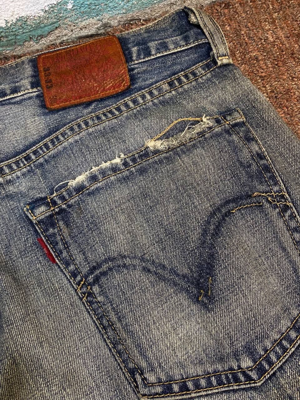 Levi's vintage levis 503 uneven faded denim nice design Size US 34 / EU 50 - 7 Thumbnail