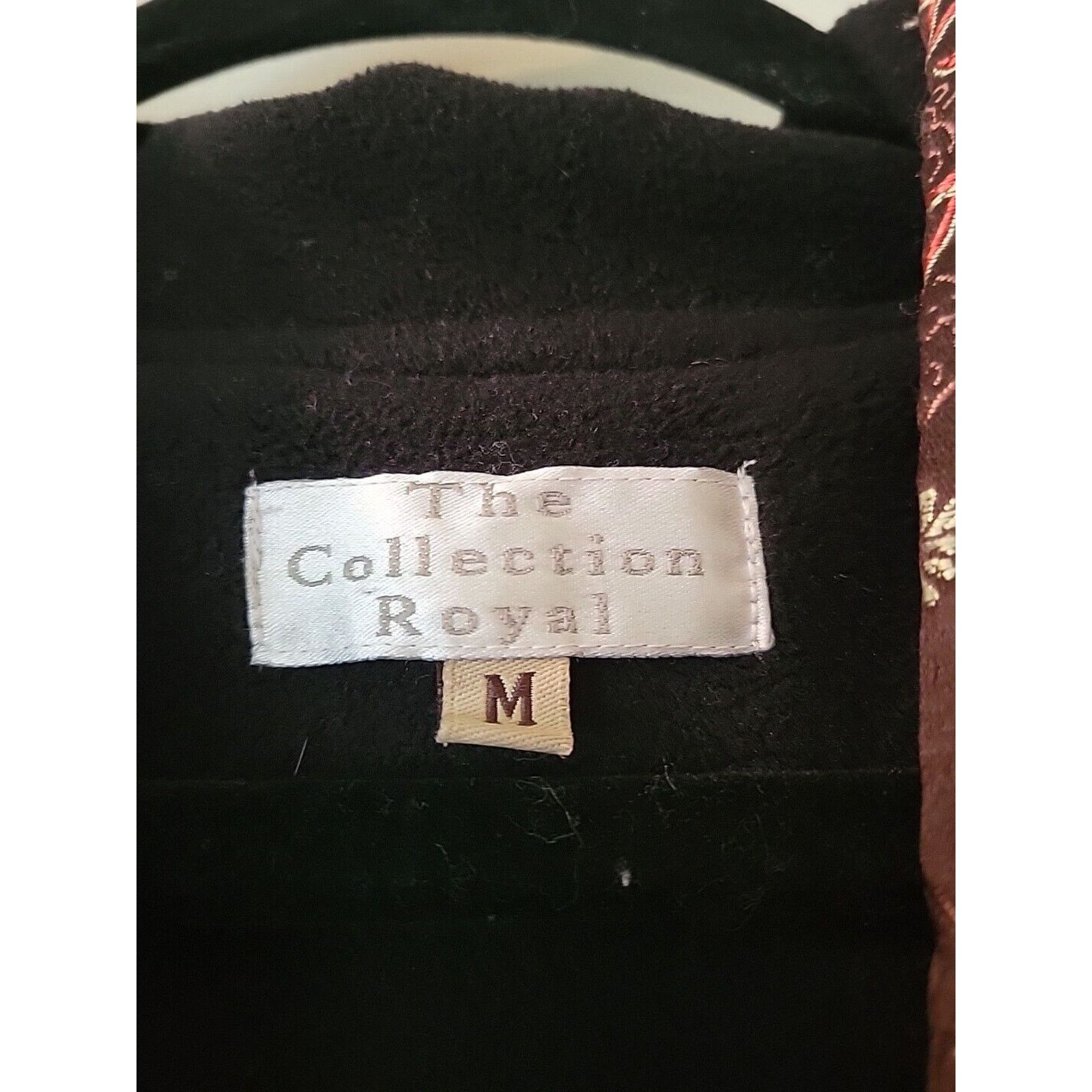 Other Collection Royal Red Purple Velvet Hooded Fleece Lined Boho Size M / US 6-8 / IT 42-44 - 2 Thumbnail