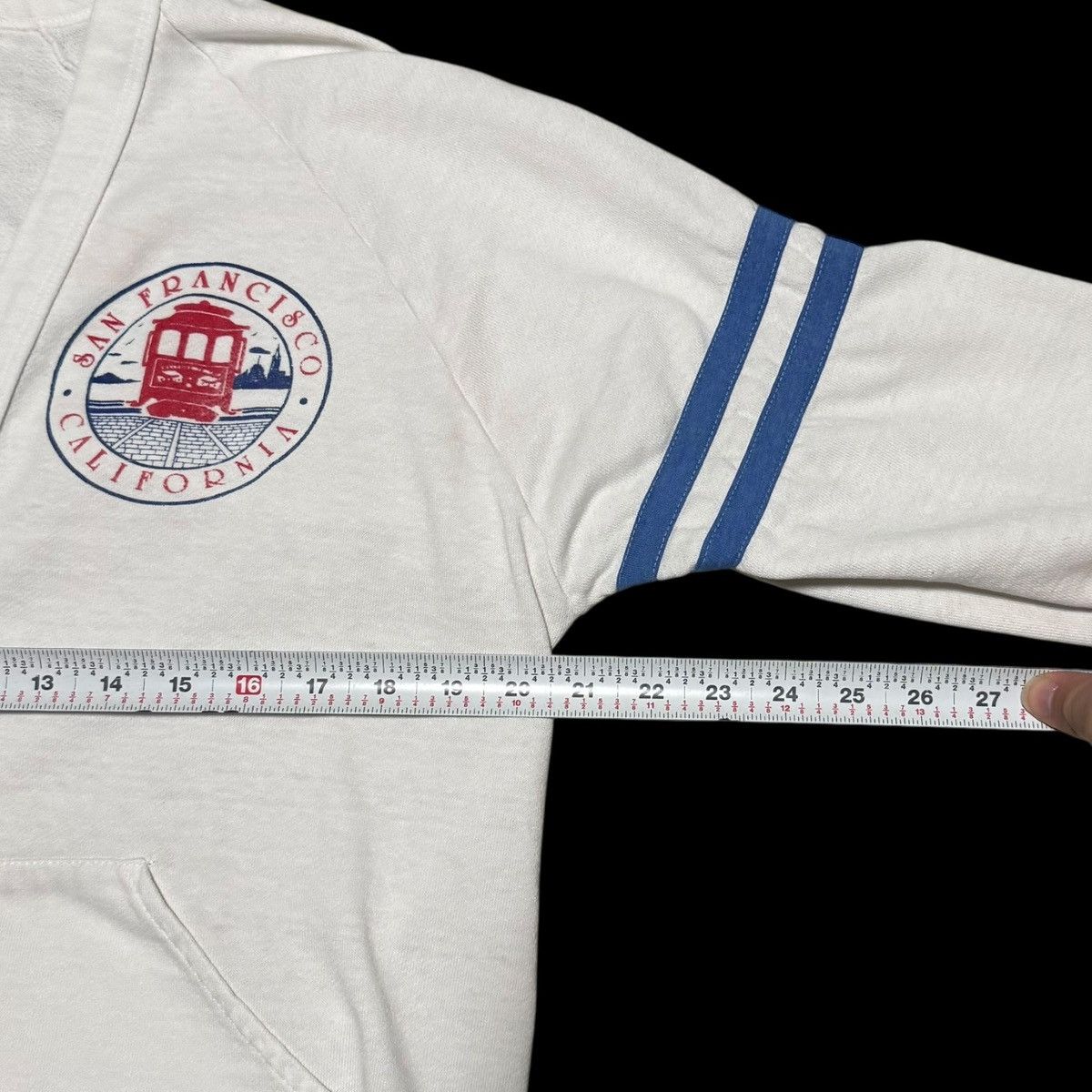 Vintage 80s San Francisco CA Stained Cardigan Sweatshirt Oversized S Size US S / EU 44-46 / 1 - 6 Thumbnail