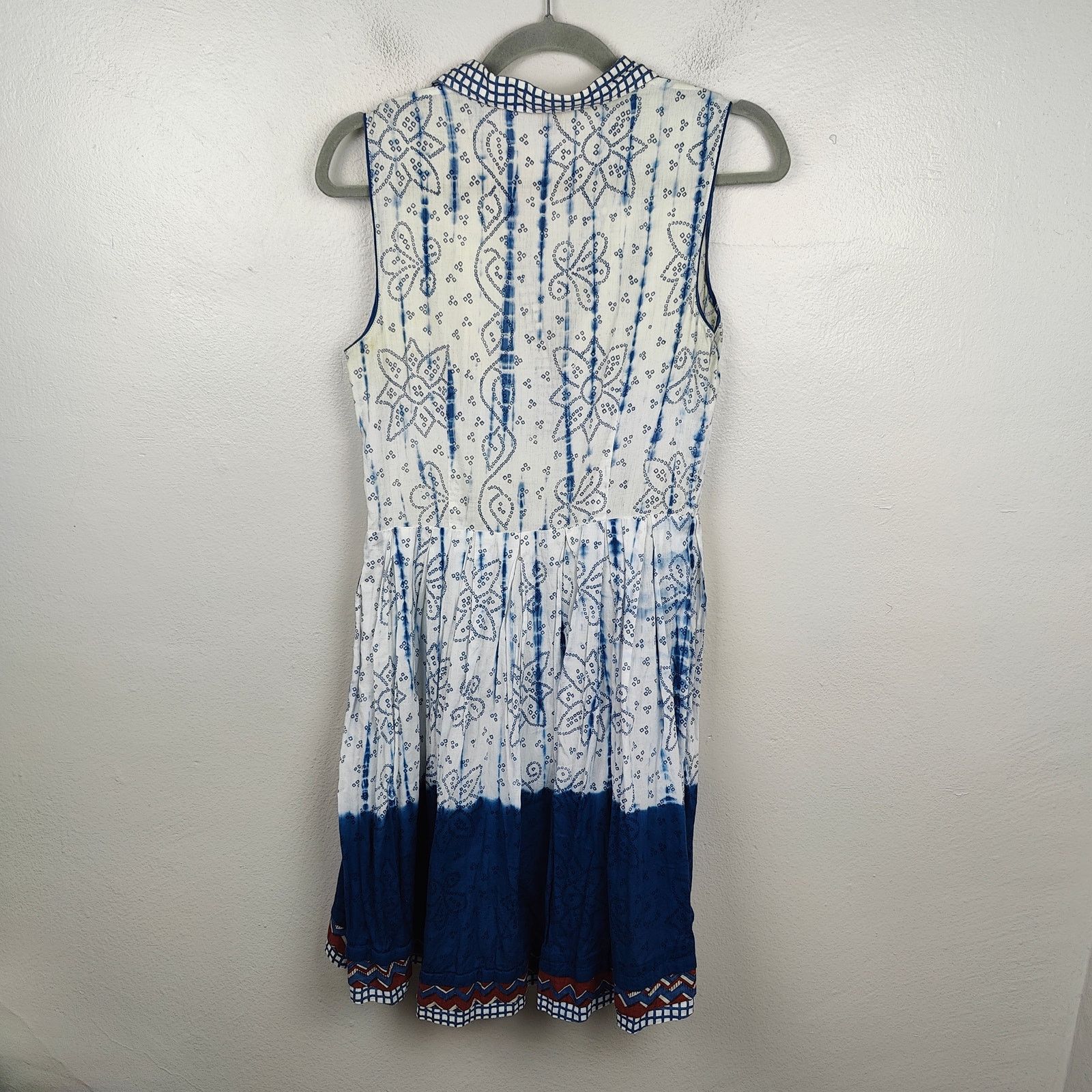Sachin & Babi Sachin + Babi Dress Womens 2 White Blue Floral Bohemian Size XS / US 0-2 / IT 36-38 - 4 Thumbnail