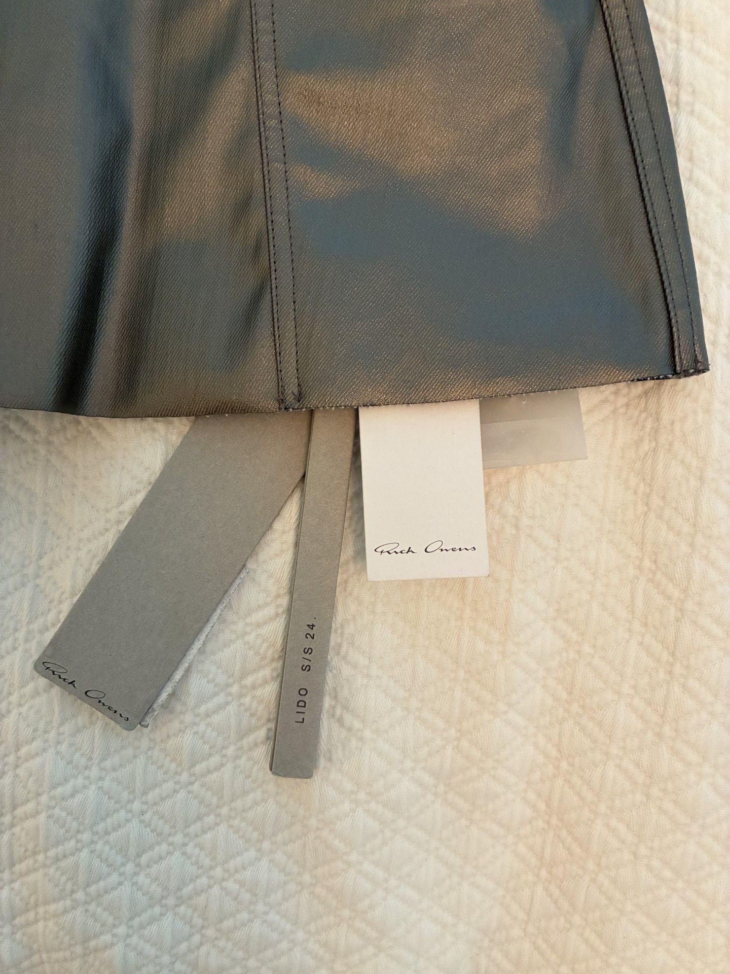 Rick Owens Edfu SS24 Metallic Corset Top with Short Sleeves Size M / US 6-8 / IT 42-44 - 3 Thumbnail
