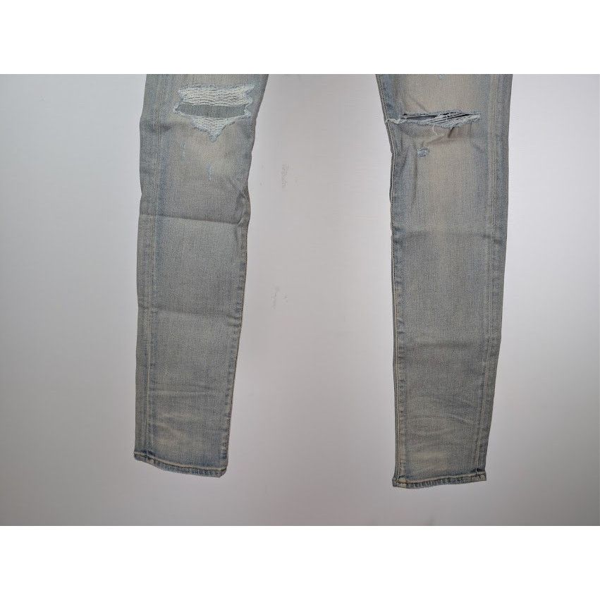 Amiri o1rshd1 Varsity Eagle Logo Skinny Jeans in Antique Indigo Size US 32 / EU 48 - 4 Thumbnail