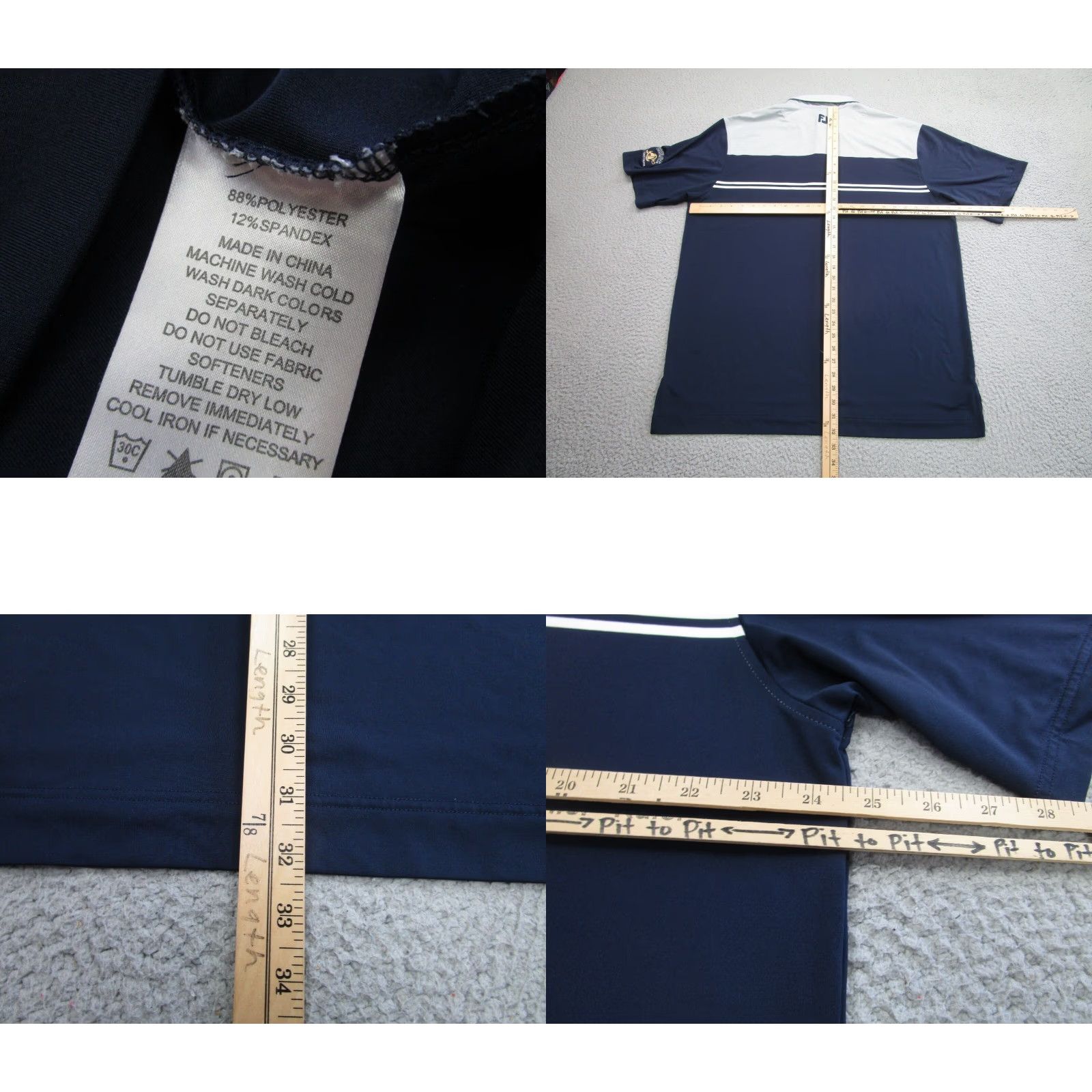 Footjoy FootJoy Polo Shirt Sport Golf FootJoy Men Casual Travel Workwear Blue XL Shirt Polo Size US XL / EU 56 / 4 - 8 Thumbnail