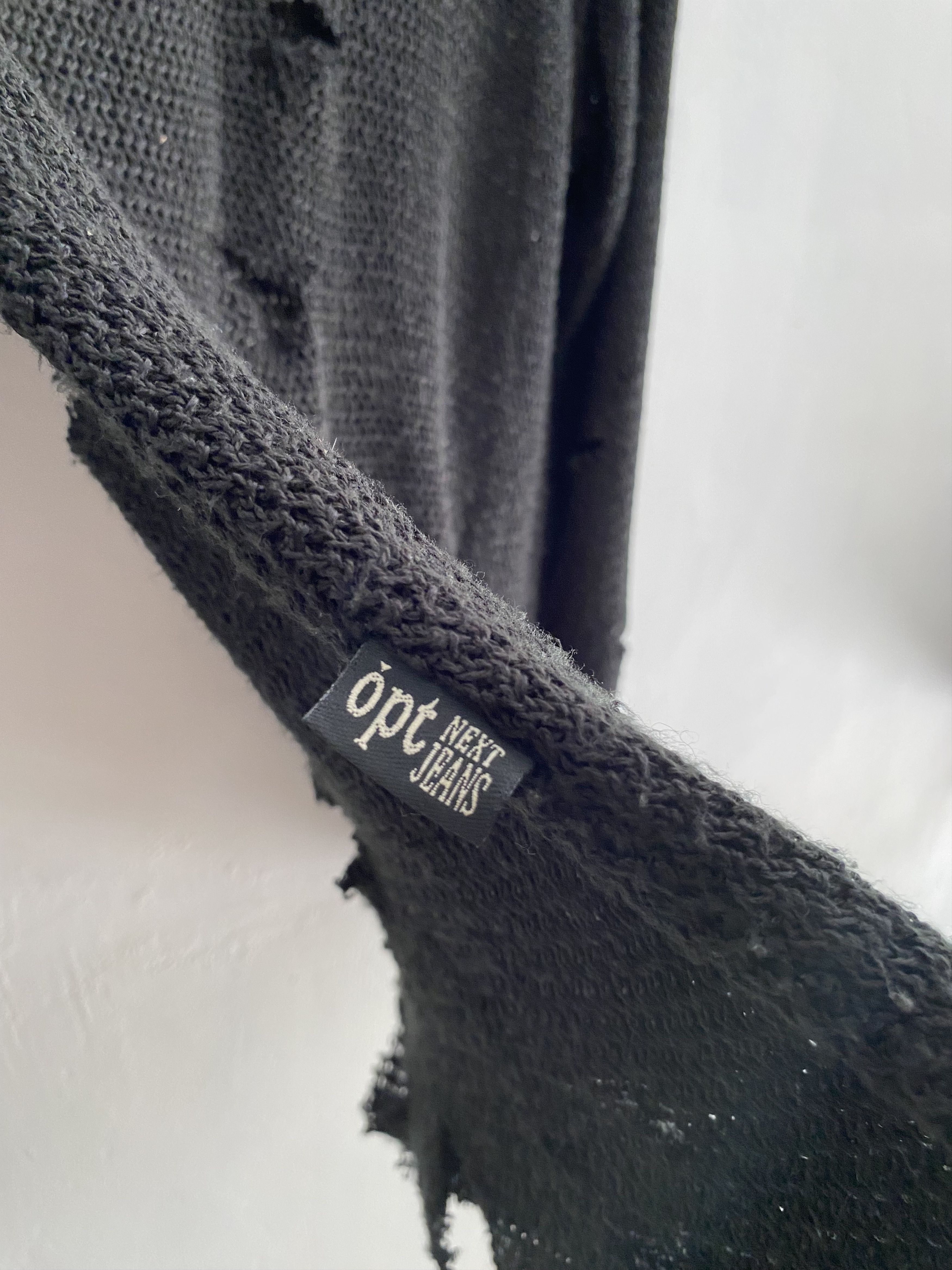 PPFM Japanese opt jeans destroyed cut out knit cdg style Size US L / EU 52-54 / 3 - 7 Thumbnail