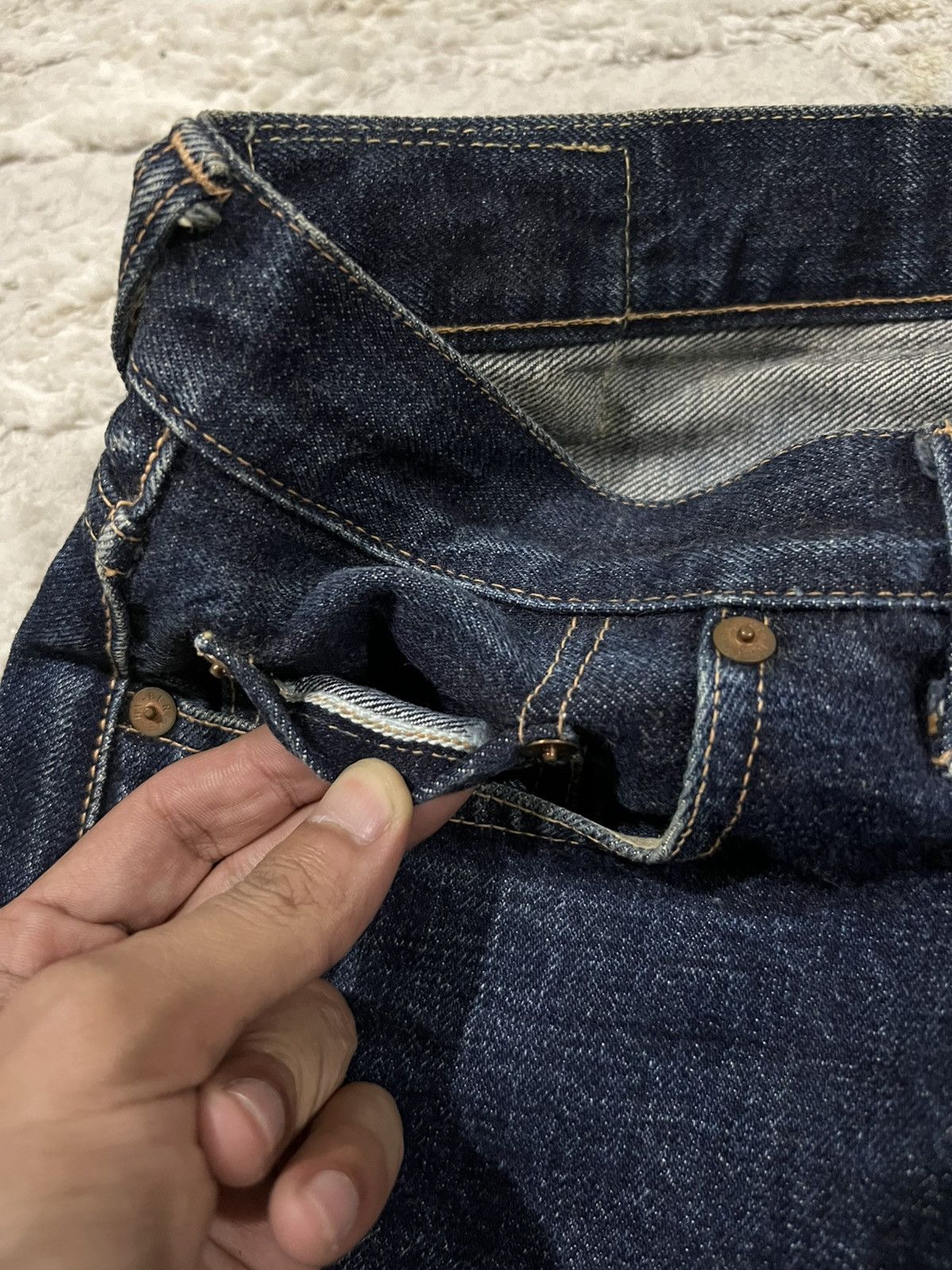 Denime Vintage Denime Orizzonti Leather Patch 14oz Selvaged Denim Size US 29 - 8 Thumbnail