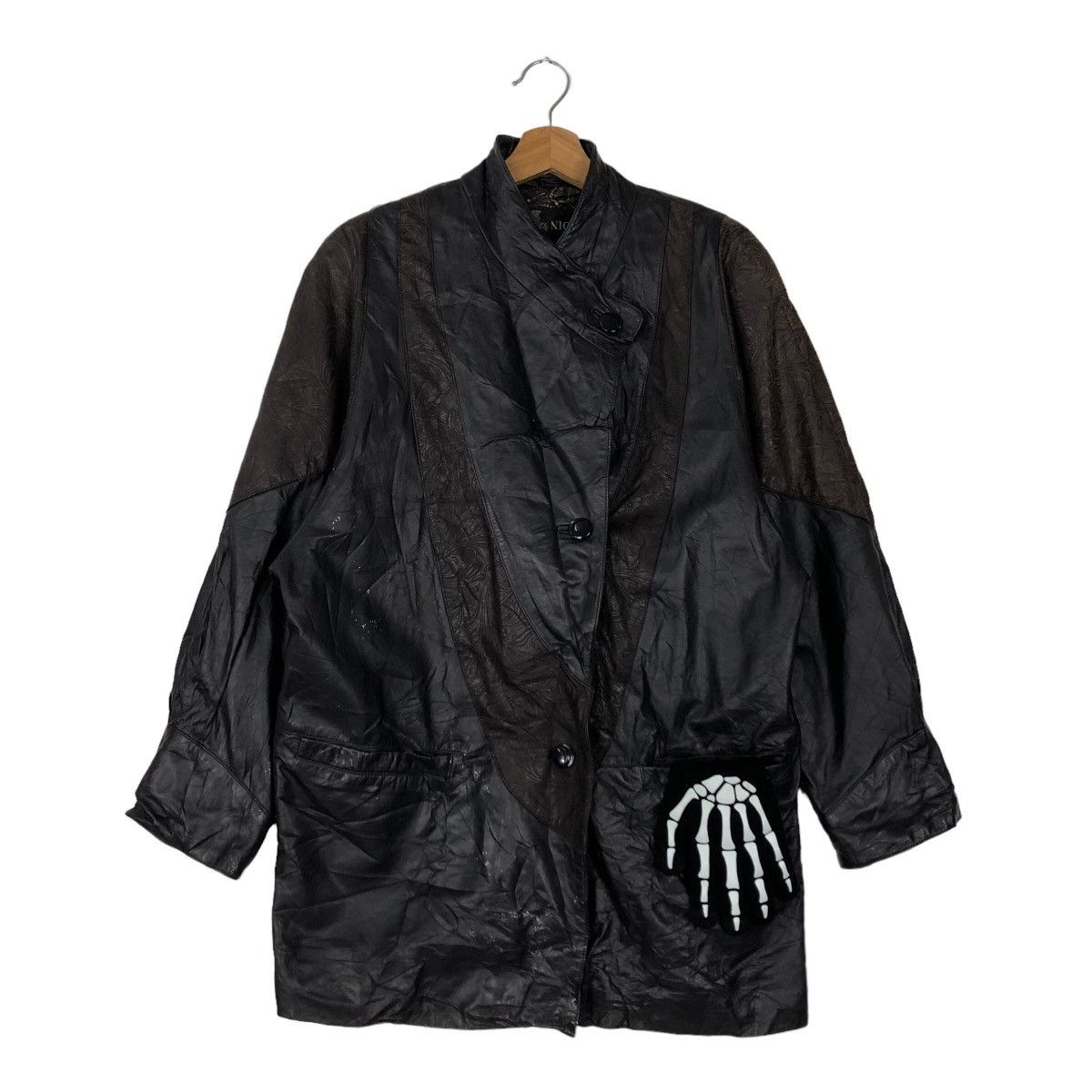 Japanese Brand 🔥VINTAGE CHORE GENUINE LEATHER JACKET NIGU MILAN JAPAN Size US M / EU 48-50 / 2 - 1 Thumbnail