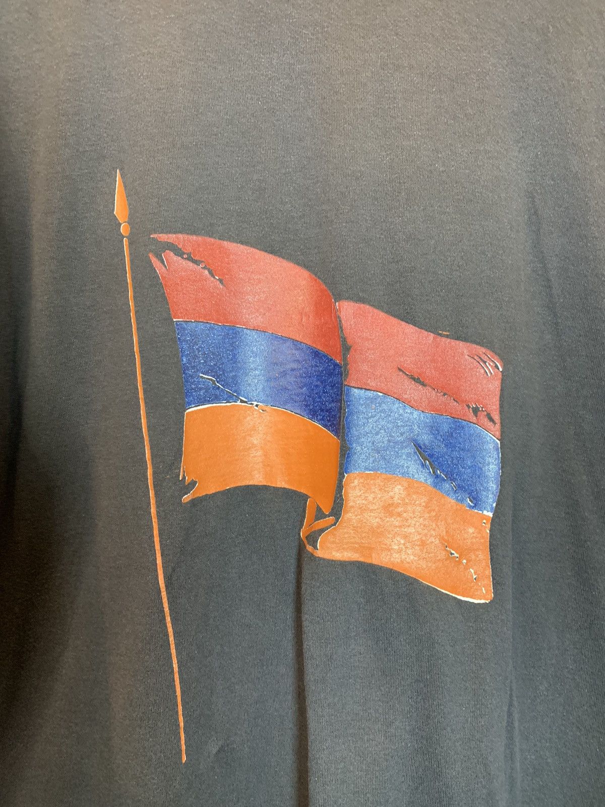 Vintage *RARE* Vintage 80s Armenia Armenian Flag Single Stitch Shirt Size US XL / EU 56 / 4 - 3 Thumbnail