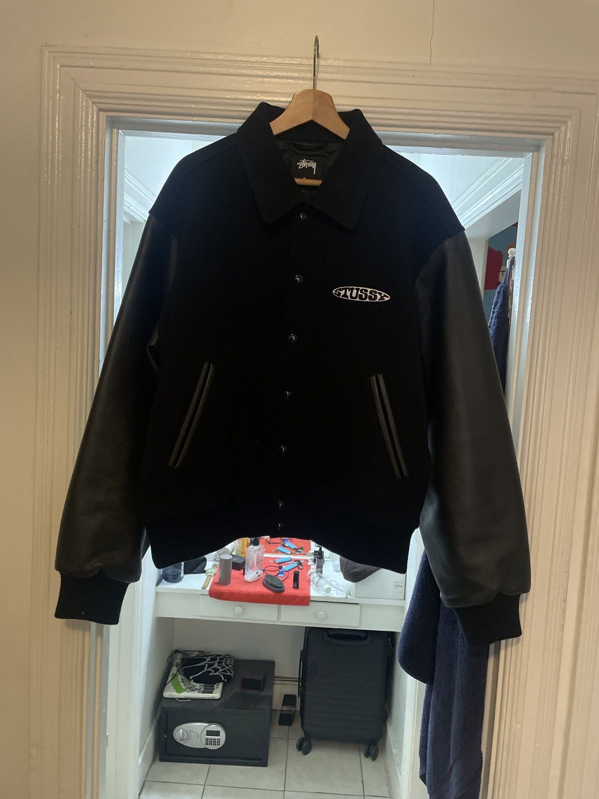 Stussy Stussy Globe Varsity Jacket Size US XL / EU 56 / 4 - 3 Thumbnail