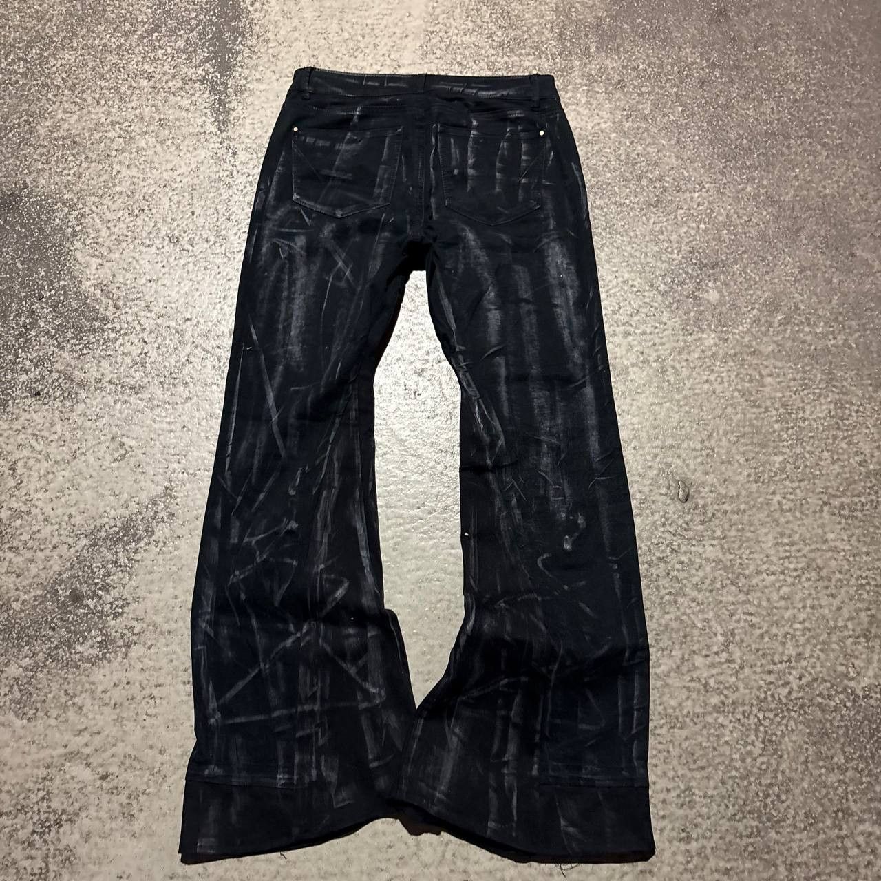 Japanese Brand Black Flare Jeans Size US 34 / EU 50 - 4 Thumbnail