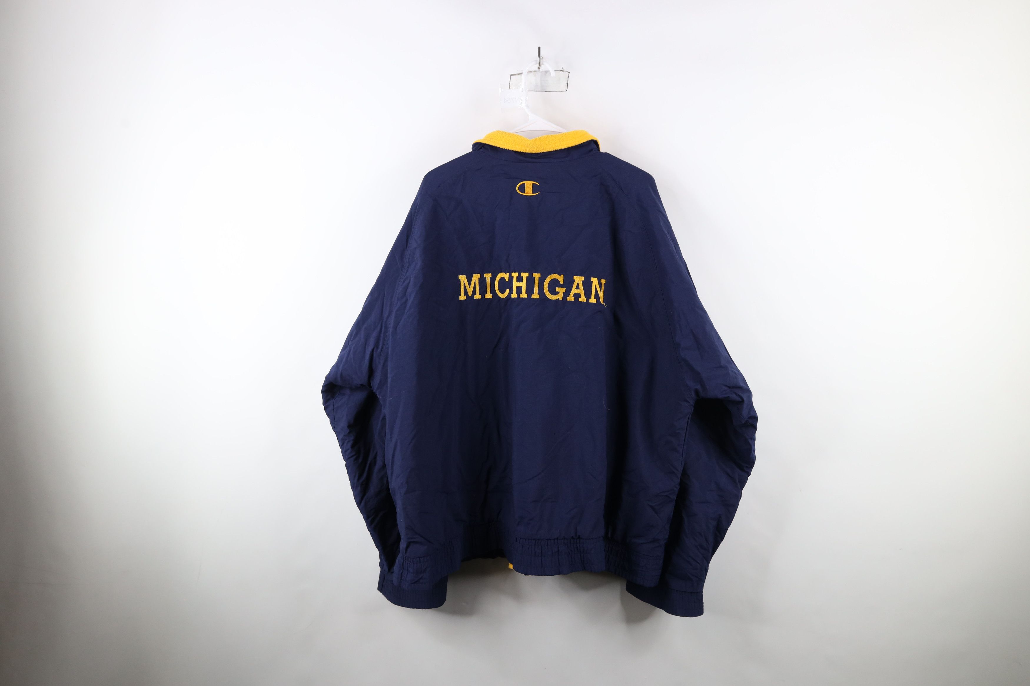 Champion × Vintage Vintage 90s Champion University of Michigan Lined Jacket Size US XXL / EU 58 / 5 - 12 Thumbnail