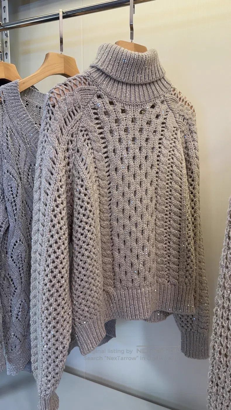 Brunello Cucinelli Brunello Cucinelli Sequined Cashmere Sweater Size M / US 6-8 / IT 42-44 - 4 Thumbnail