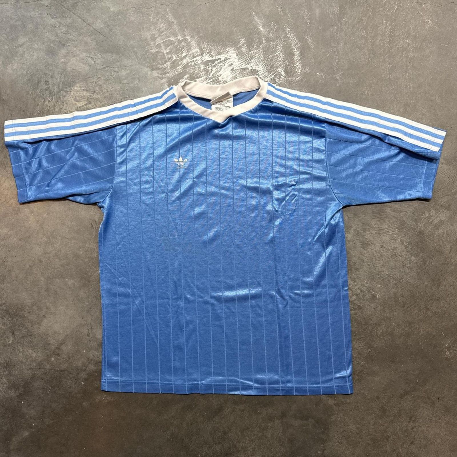Adidas Vintage 80s Adidas Soccer Jersey Made in USA Size US XL / EU 56 / 4 - 1 Thumbnail