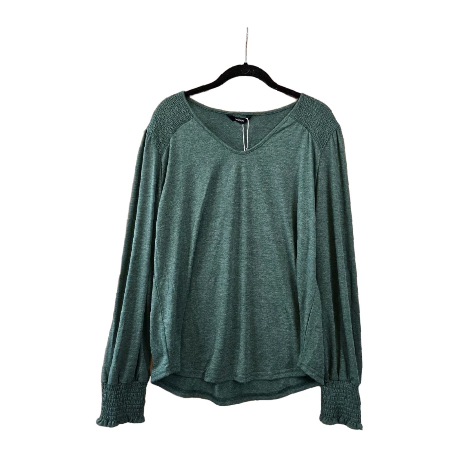 Vintage Dokotoo Blouse - V-Neck Long Sleeve - Green - XL - Womens - Shirt - Casual - NWT Size XL / US 12-14 / IT 48-50 - 1 Thumbnail