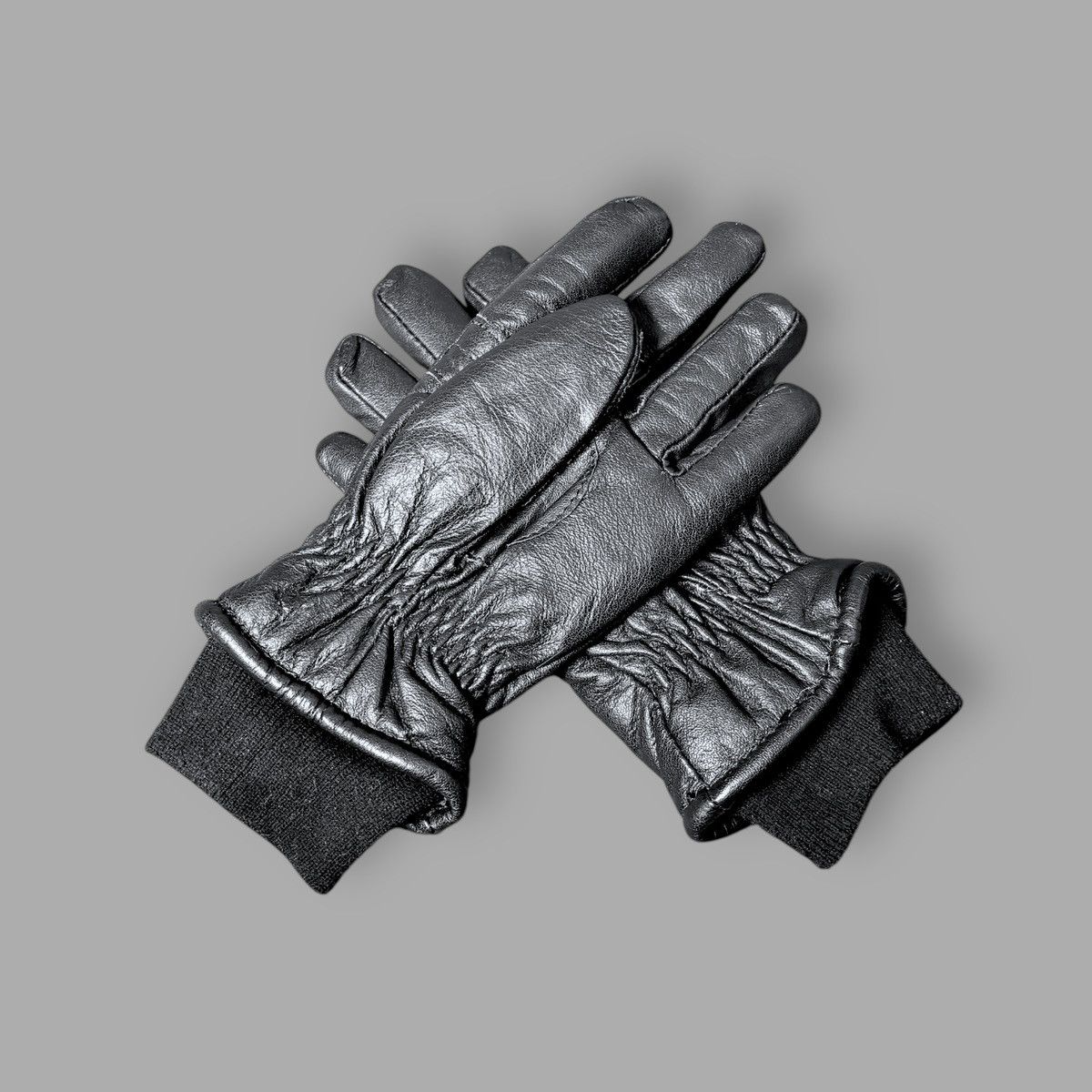 Other Unisex Black Warm Insulated Cuffed Leather Gloves Sz S Size ONE SIZE - 3 Thumbnail