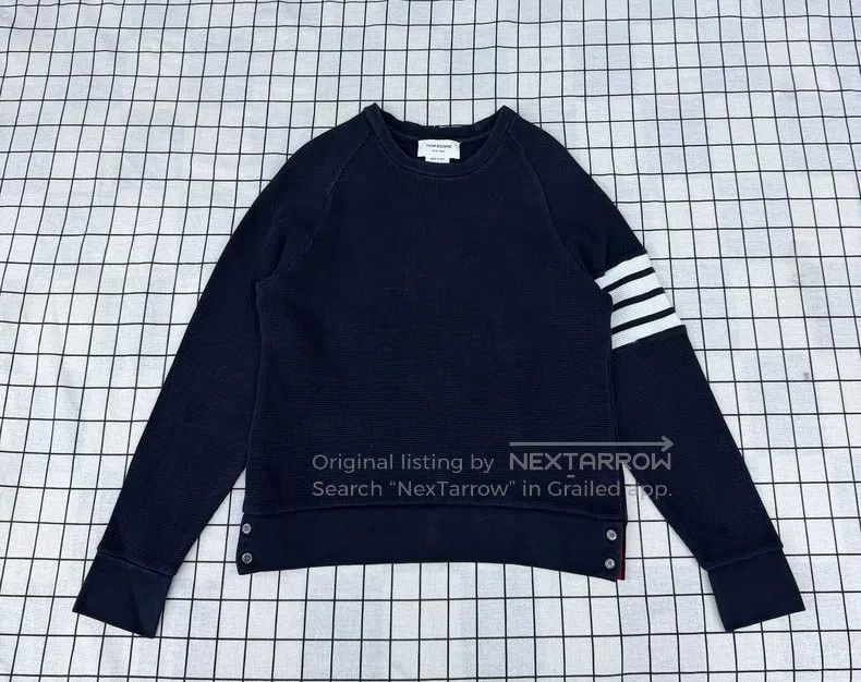 Thom Browne Thom Browne Classic waffle sweatshirt long sleeve Size US M / EU 48-50 / 2 - 1 Thumbnail