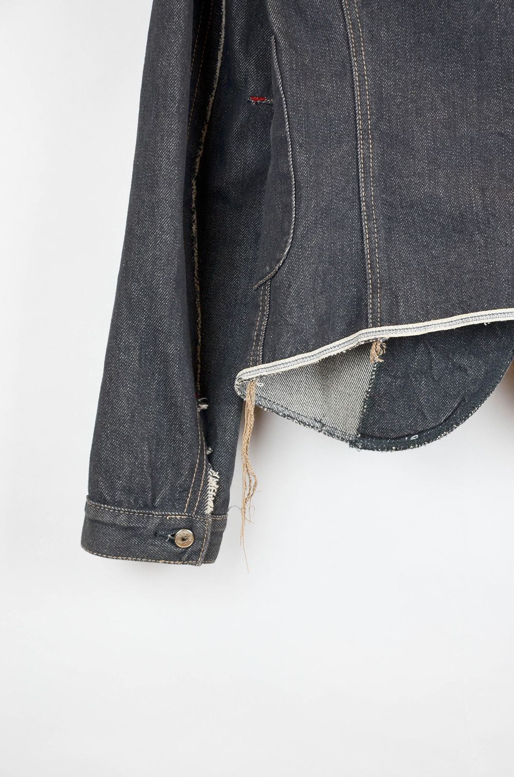 Marithe + Francois Girbaud × Vintage Marthe Francois Girbaud Raw Denim Blazer Jacket - IT44 Size M / US 6-8 / IT 42-44 - 12 Thumbnail