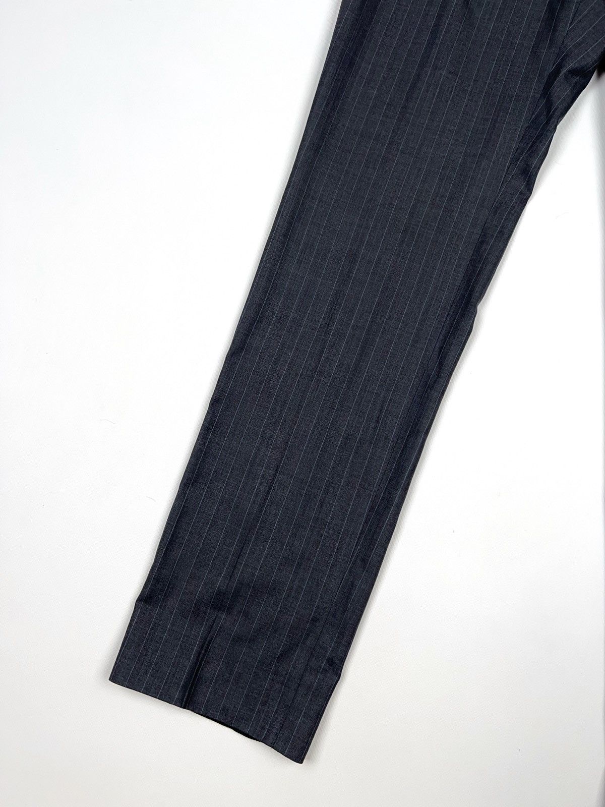 Ermenegildo Zegna Ermenegildo Zegna Su Misura Stripped Suit Wool Silk Size 46L - 24 Thumbnail