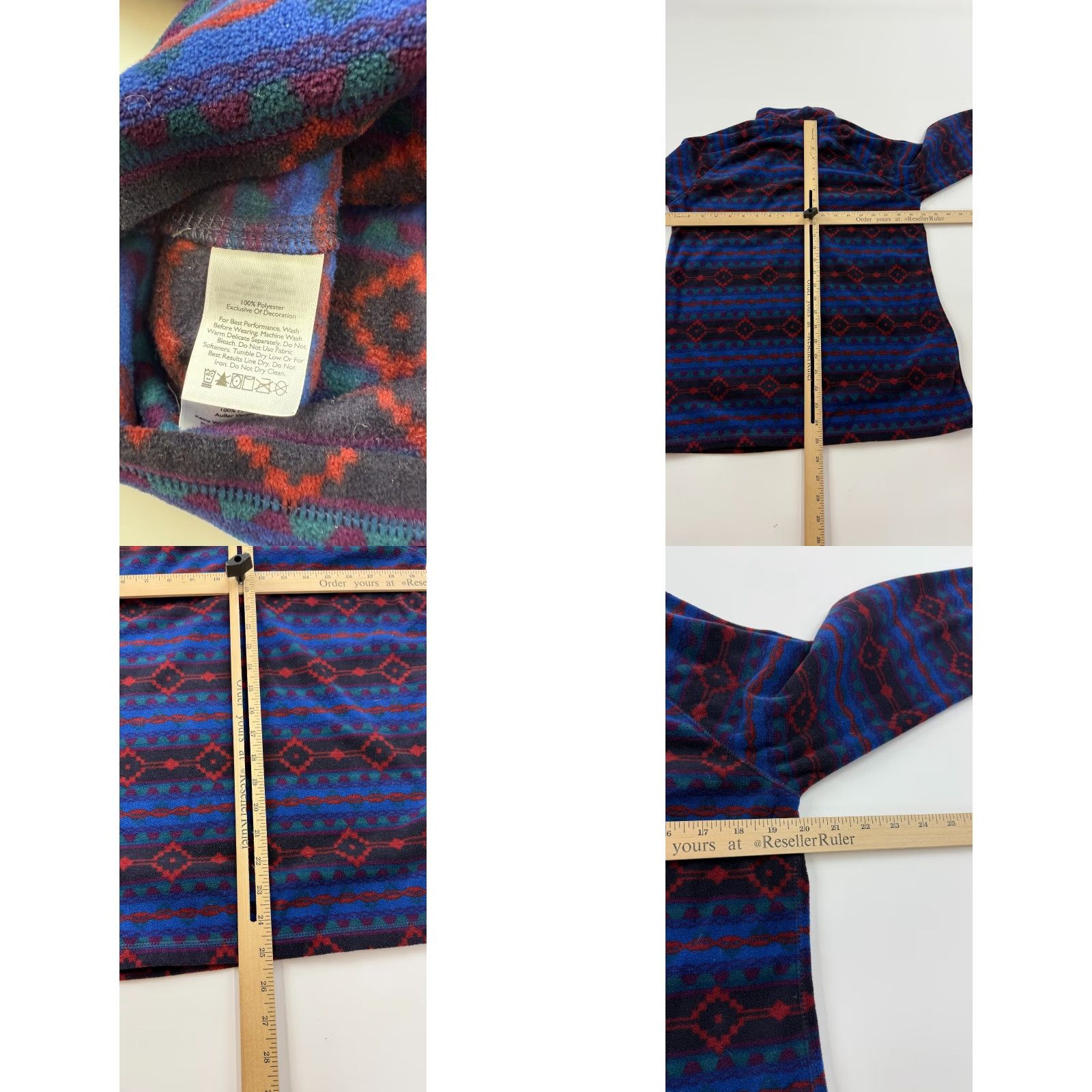 Eddie Bauer Eddie Bauer Jacket Womens Large Multicolor Fleece Aztec Southwestern 1/4 Zip Pullover Jacket Size L / US 10 / IT 46 - 8 Thumbnail