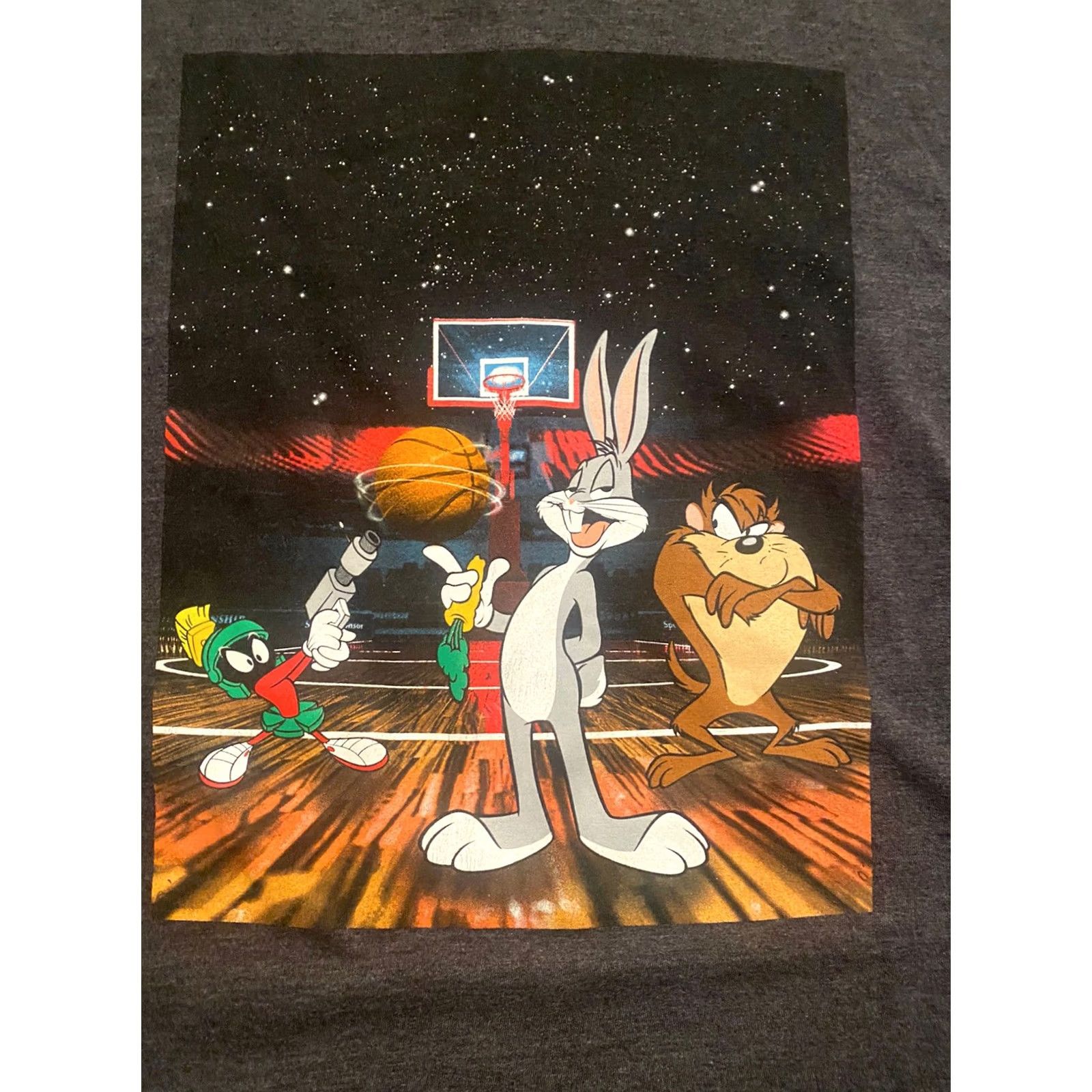 Vintage Bugs Bunny T-Shirt Looney Tunes Space Jam Mens 4XL Gray Cartoon Size US XXL / EU 58 / 5 - 2 Thumbnail