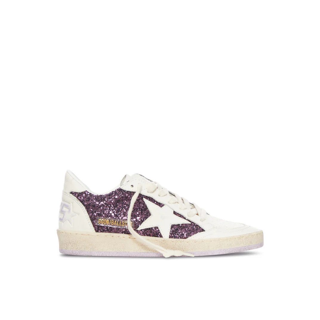 GOLDEN GOOSE Ball Star Women's White/Purple Sneakers New (Wo