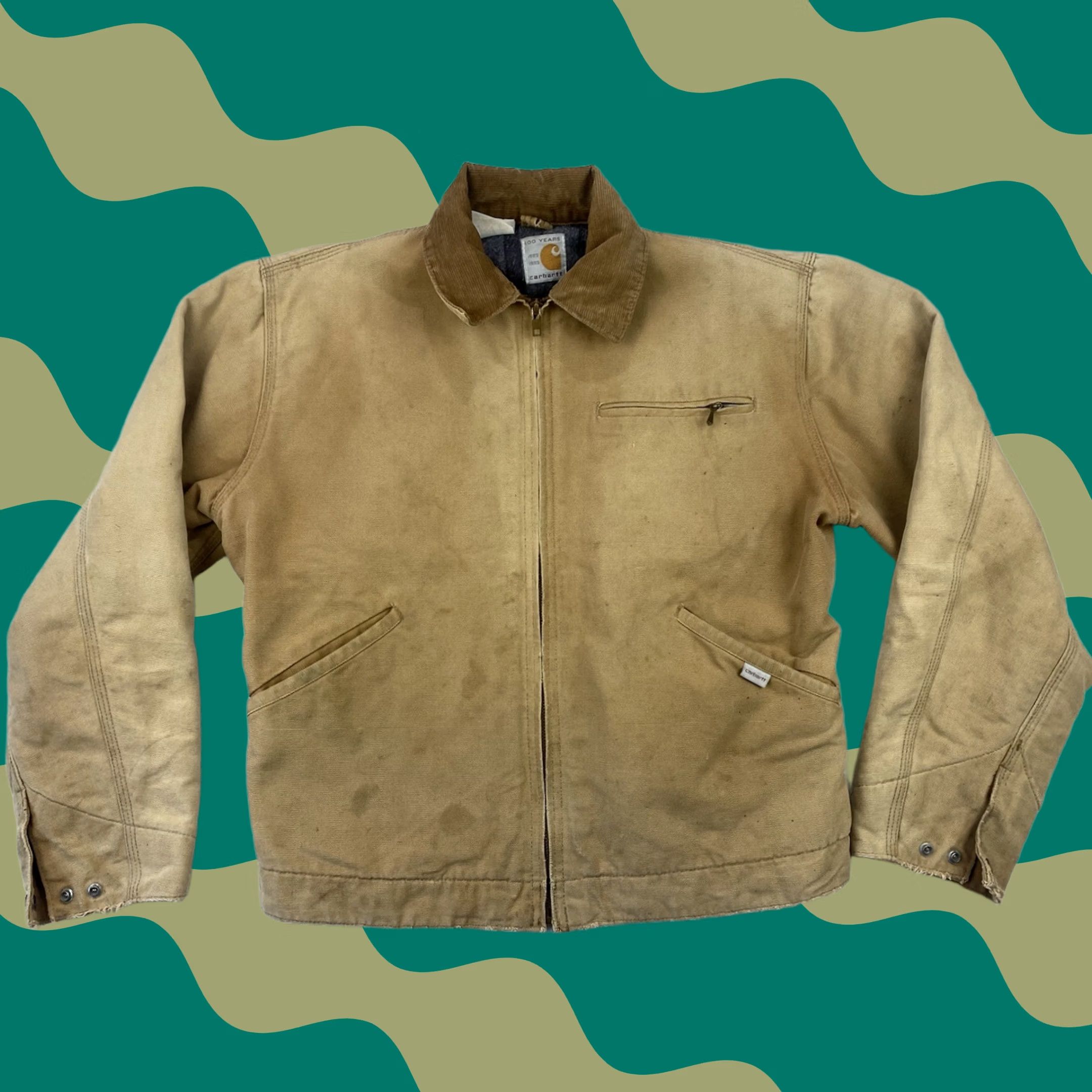 Carhartt × Vintage Carhartt Detroit J64 PTL Blue Jacket | Grailed