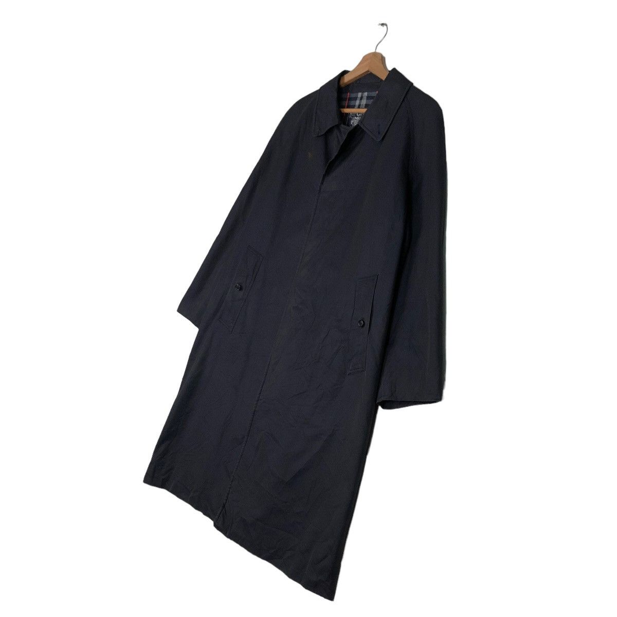 Burberry 🔥Vtg Long Jacket Trench Burberrys Nova Check Design Size US M / EU 48-50 / 2 - 2 Thumbnail