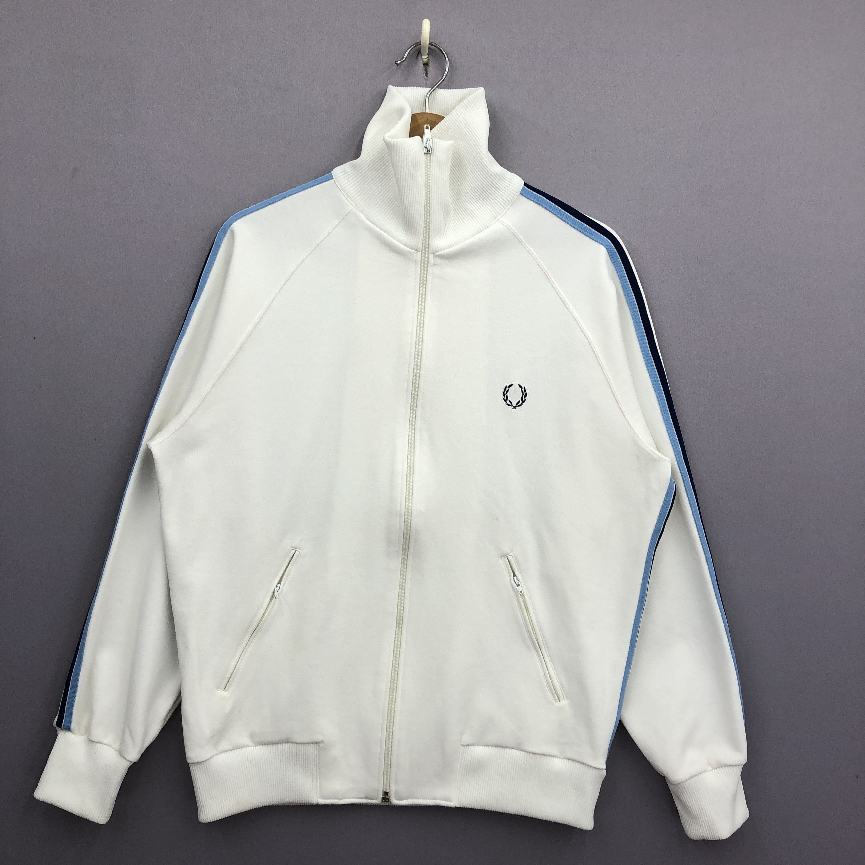 Fred Perry × Vintage Vintage Fred Perry Sweater Zipper Track Top Sweatshirt Size US L / EU 52-54 / 3 - 1 Thumbnail