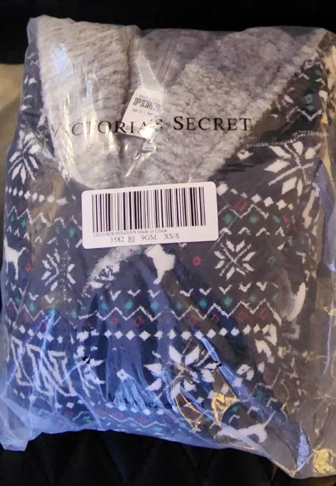 Victoria's Secret NIP Victoria's Secret PINK Holiday Reversible Robe XS/S Size XS / US 0-2 / IT 36-38 - 1 Thumbnail
