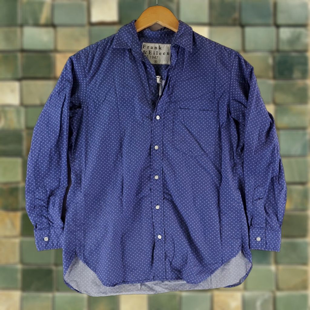 Frank & Eileen Frank & Eileen Joedy Button Up Shirt Blue Flowers Long Sleeve Womens S Size S / US 4 / IT 40 - 1 Thumbnail