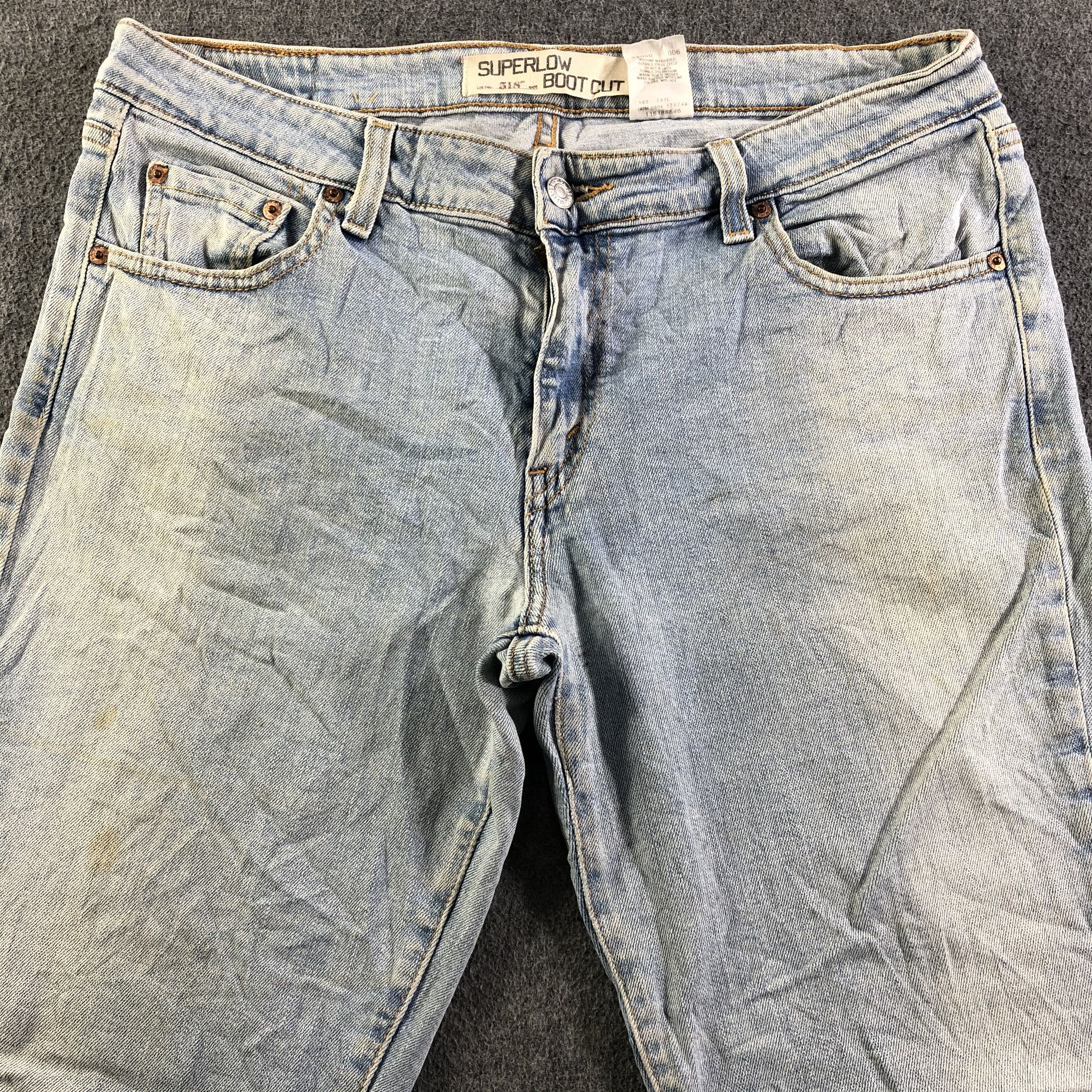 Levi's Vintage Light Wash Levis 518 Jeans-J4080 Size US 35 - 3 Thumbnail
