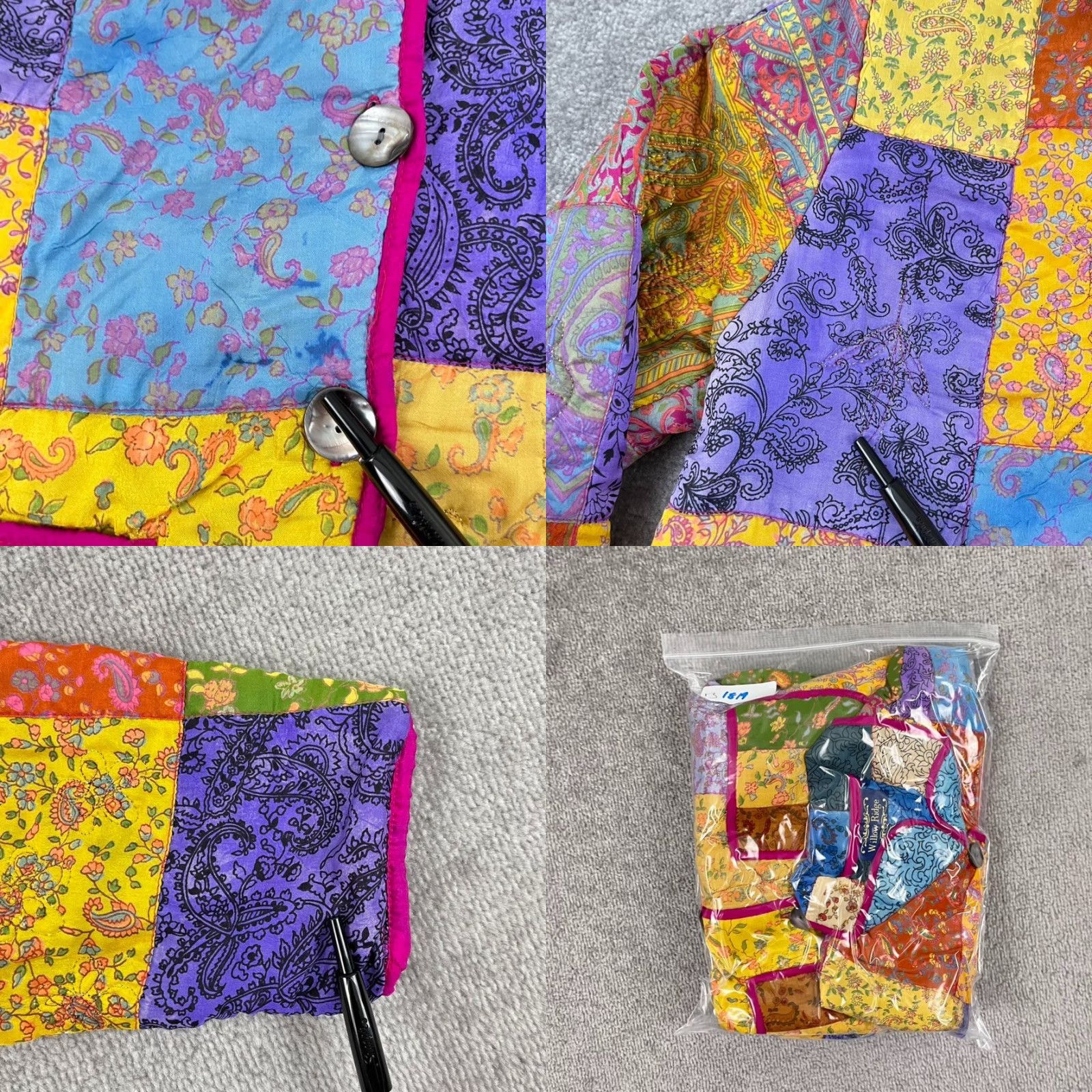 Vintage VINTAGE Willow Ridge Jacket Adult Womens Small Patchwork Silk Grannycore Cottage BOHO Size S / US 4 / IT 40 - 8 Thumbnail