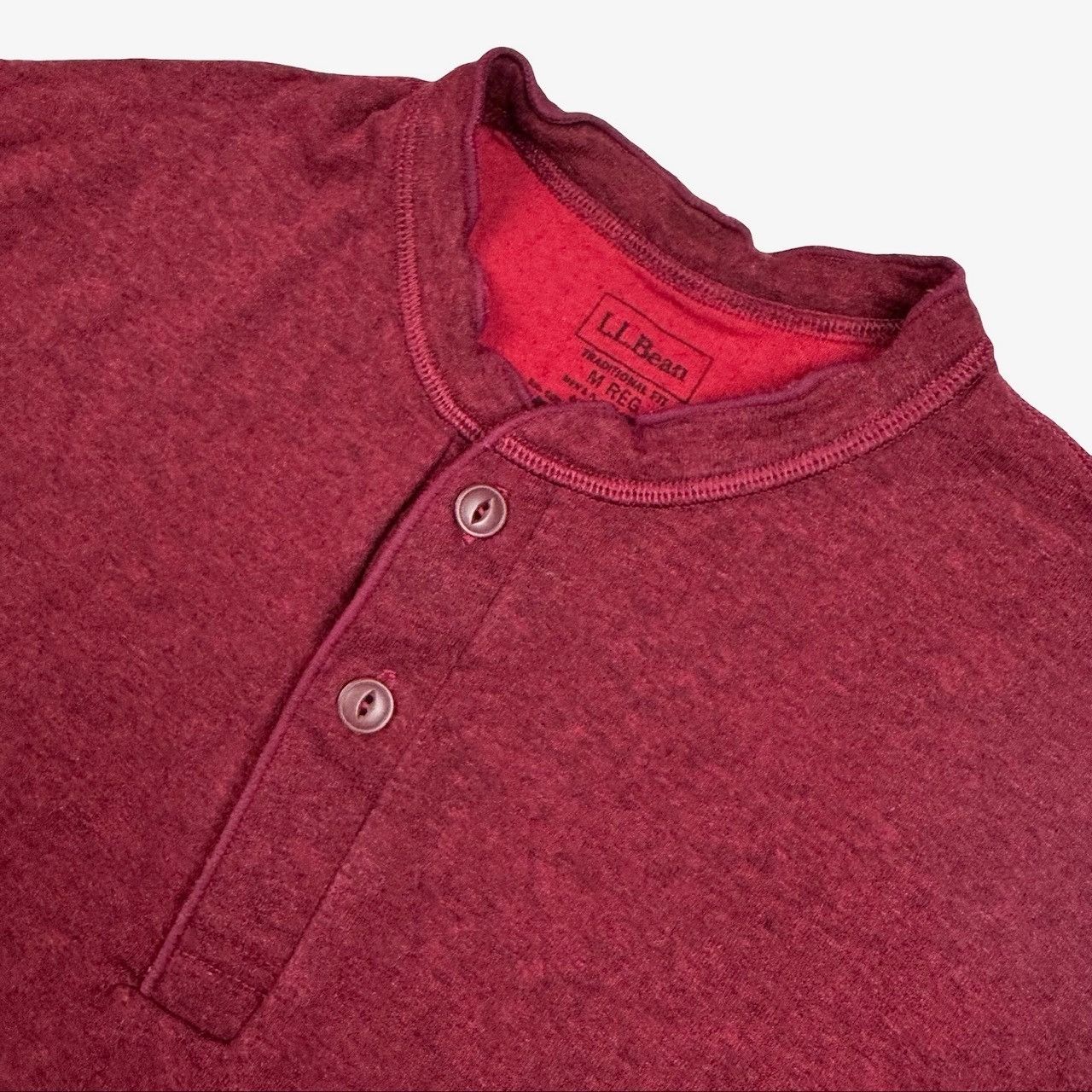 L.L. Bean L.L. Bean River Driver Men's Cotton Blend Henley Sweatshirt Size US M / EU 48-50 / 2 - 1 Thumbnail