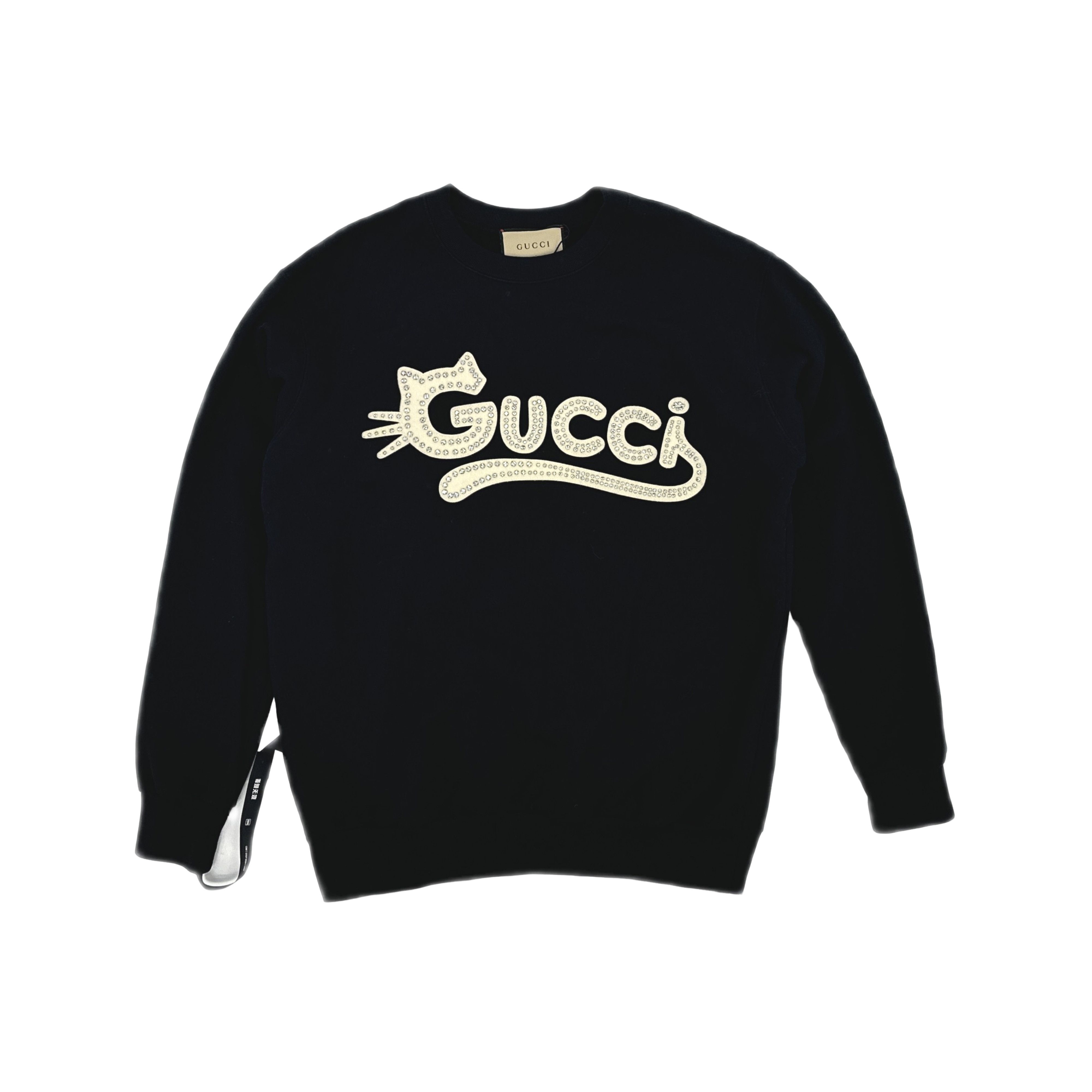 Gucci Gucci Crystal Cat Logo Sweatshirt XS Size XS / US 0-2 / IT 36-38 - 1 Thumbnail