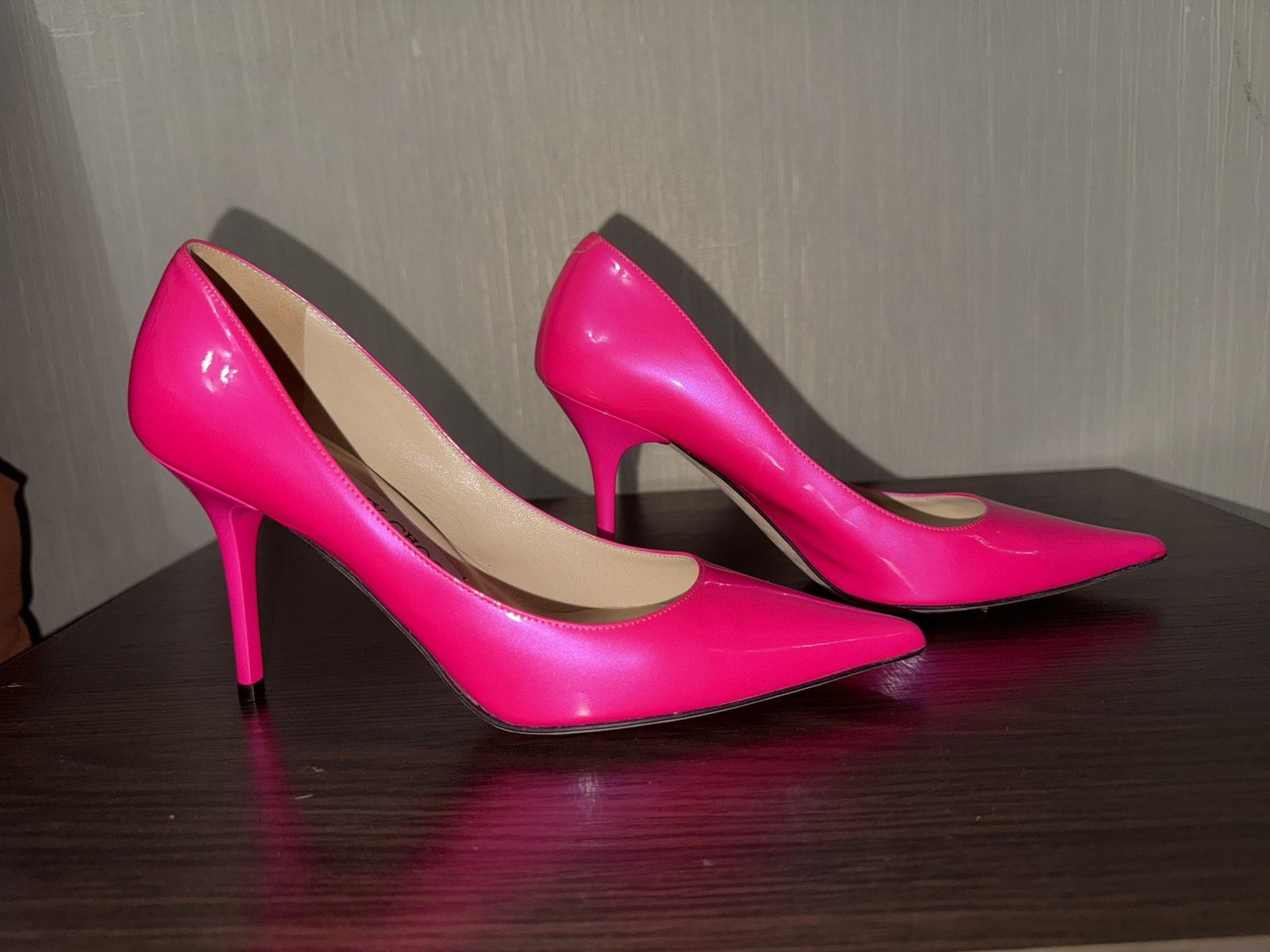 Jimmy Choo Jimmy Choo Anouk Heels Pearl Raspberry Neon Pink size:35 Size US 4.5 / IT 34.5 - 1 Thumbnail