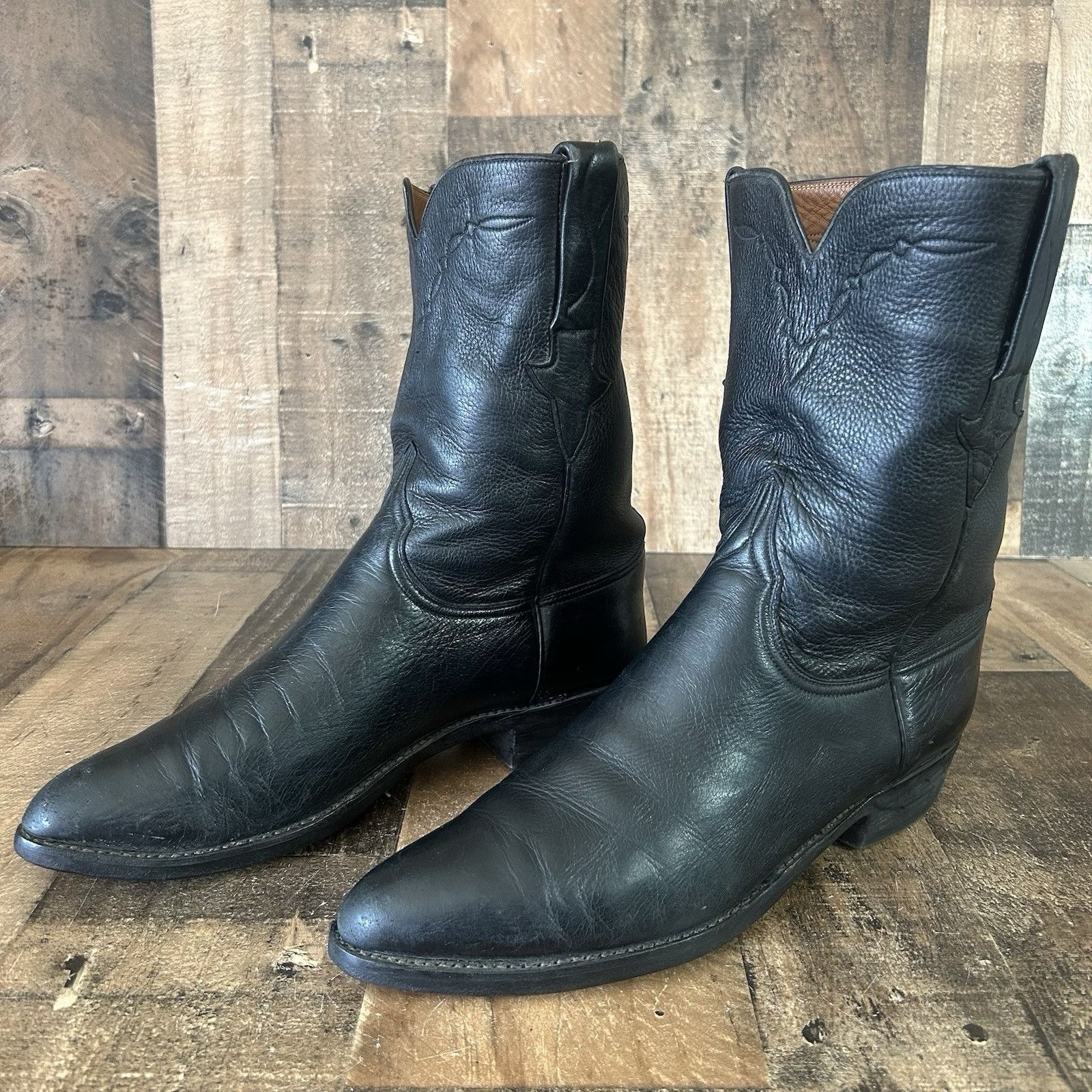 Lucchese Lucchese Classics Soft Leather Cowboy Boots Mens 10.5 D Size US 10.5 / EU 43-44 - 9 Thumbnail
