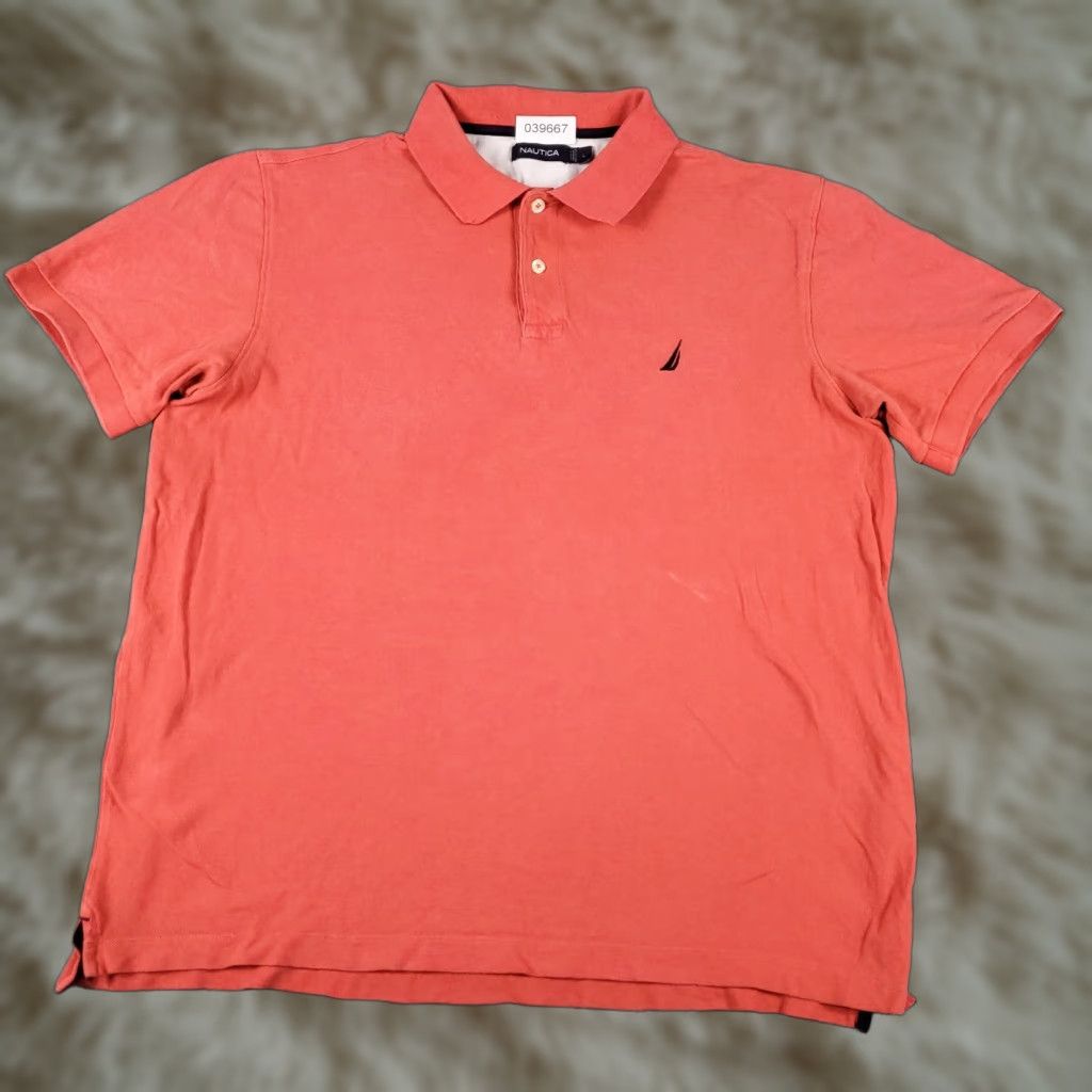 Nautica Nautica Polo Shirt Mens Large Pink Golf Casual Short Sleeve Adult Regular Fit Shirt Size US L / EU 52-54 / 3 - 1 Thumbnail