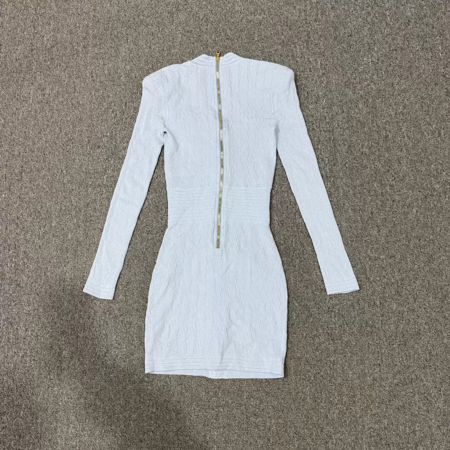 Balmain Balmain Light Blue Knit Dress 36 99 New Size XS / US 0-2 / IT 36-38 - 2 Thumbnail
