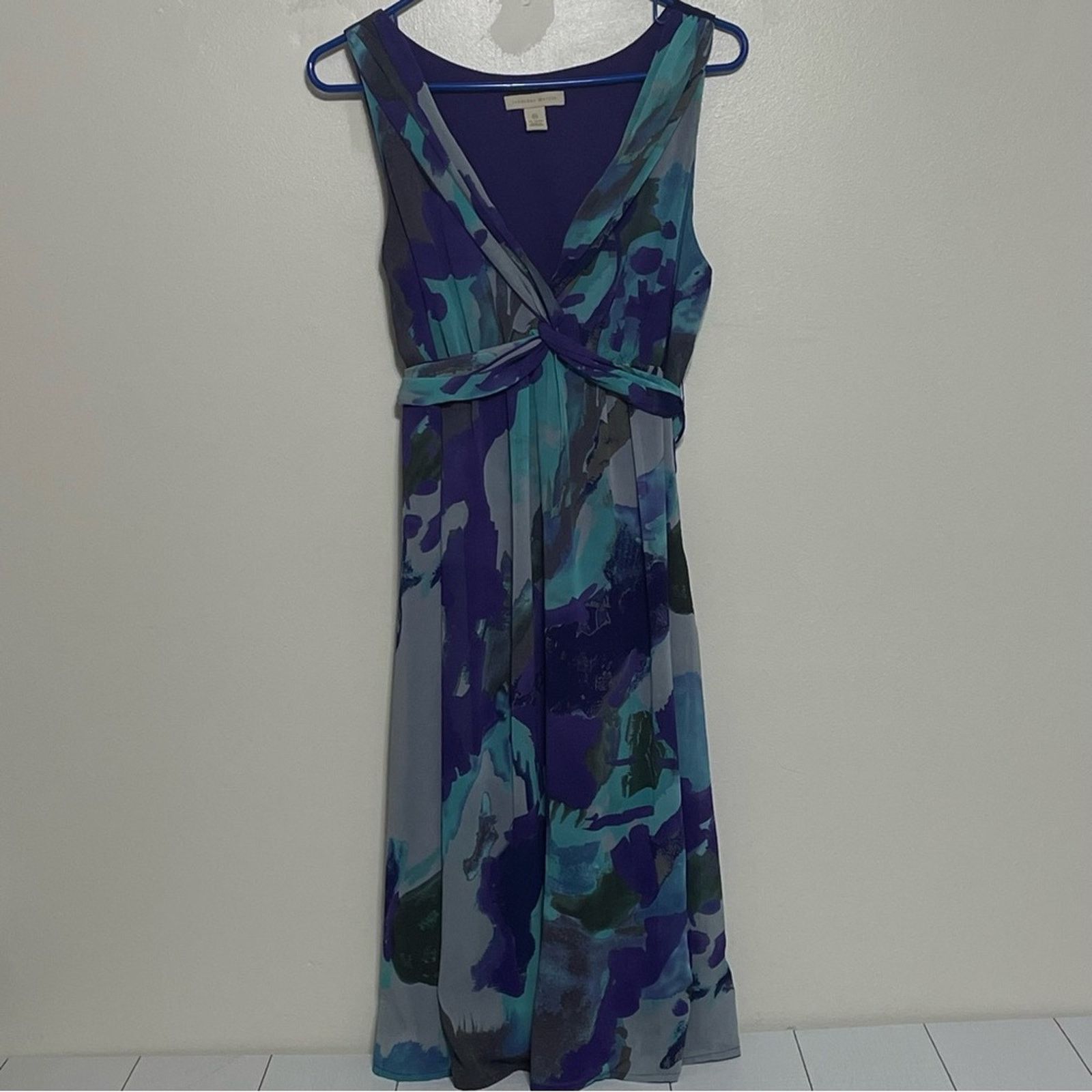 Other Jonathan Martin Size 14 Abstract Watercolor A-Line Dress Size XL / US 12-14 / IT 48-50 - 1 Thumbnail