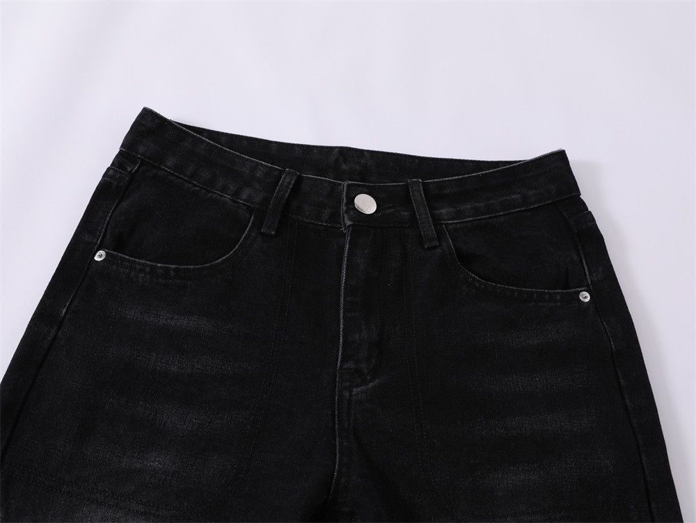 Japanese Brand Men's hip-hop trend casual ink-splashed loose wide-leg jeans Size US 32 / EU 48 - 3 Thumbnail