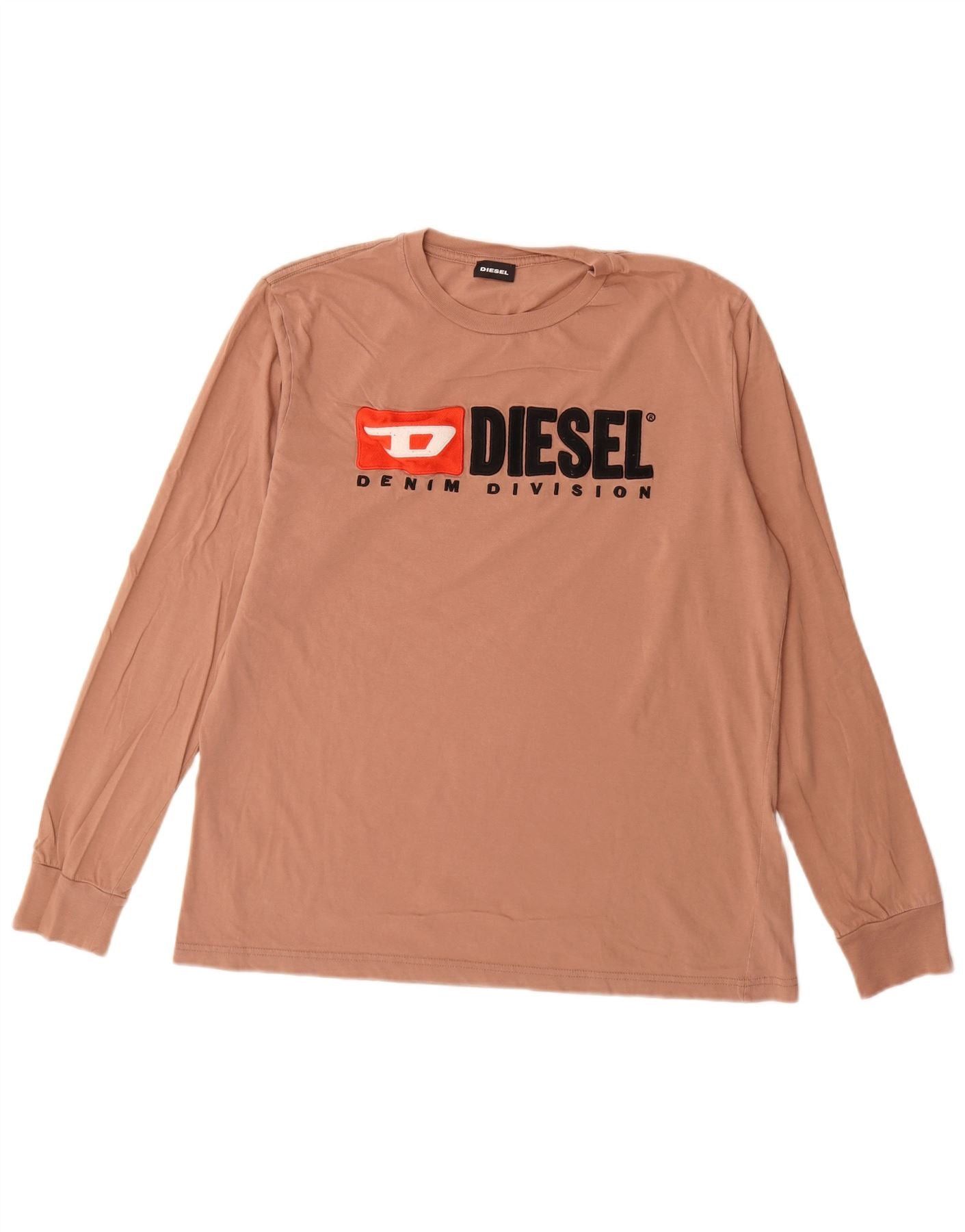 Diesel Mens Graphic Top Long Sleeve Large Brown Cotton Size US L / EU 52-54 / 3 - 1 Thumbnail