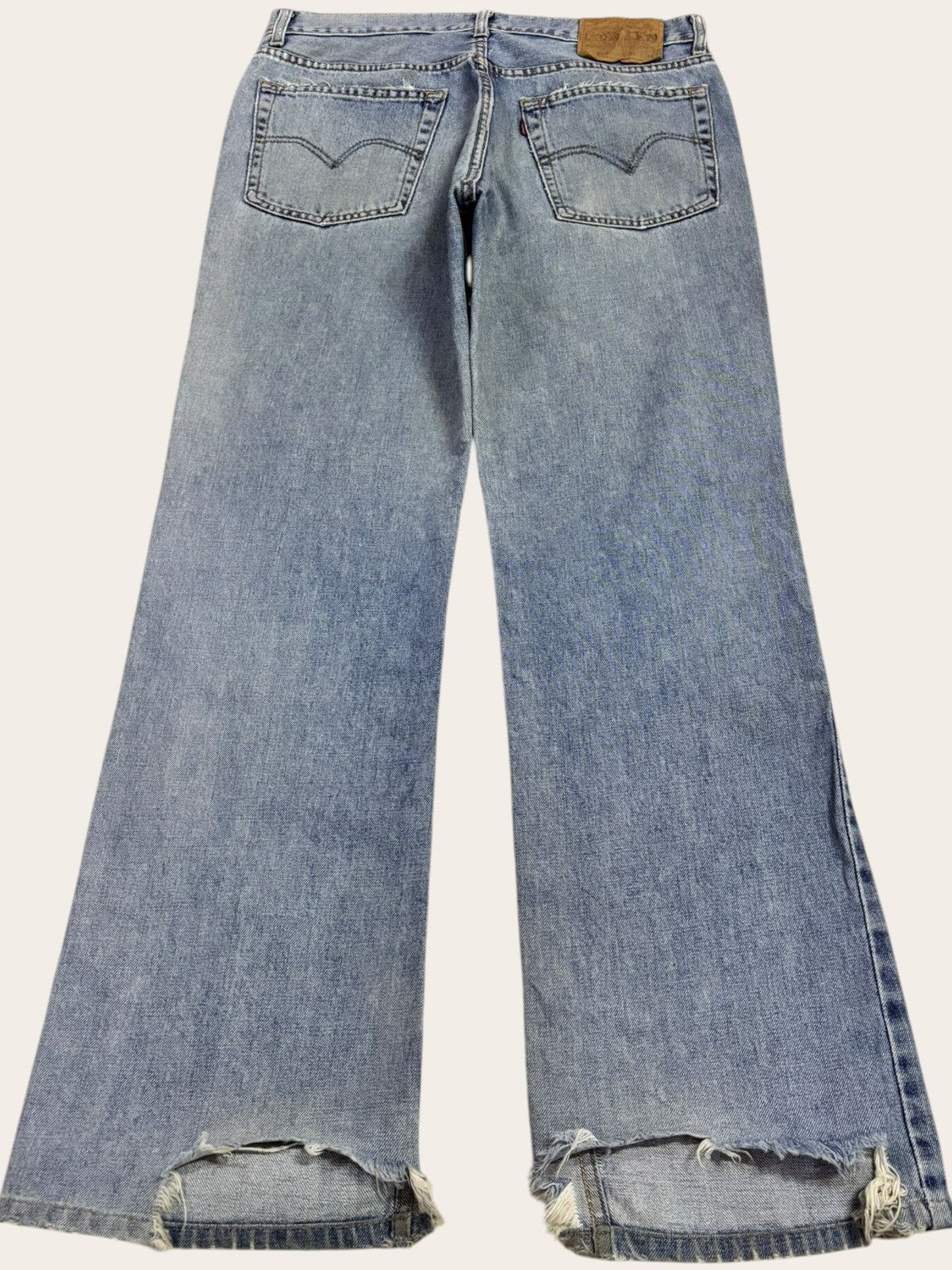 Levi's Vtg 80s Levis Rindem Lot 517 #359 Flared Distress Jeans Size US 33 - 2 Thumbnail