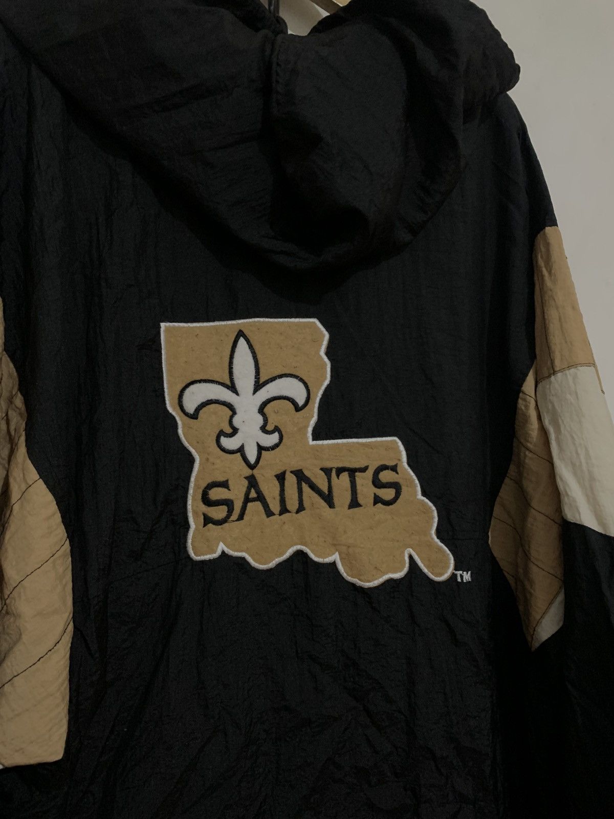 Starter Vintage 1990s New Orleans Saints Starter Pouch Jacket Large Size US XL / EU 56 / 4 - 10 Thumbnail