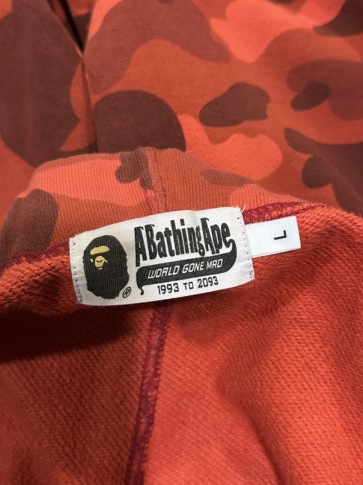Bape A Bathing Ape Bape Red Camo Logo Sweatpants Joggers Size US 34 / EU 50 - 9 Thumbnail