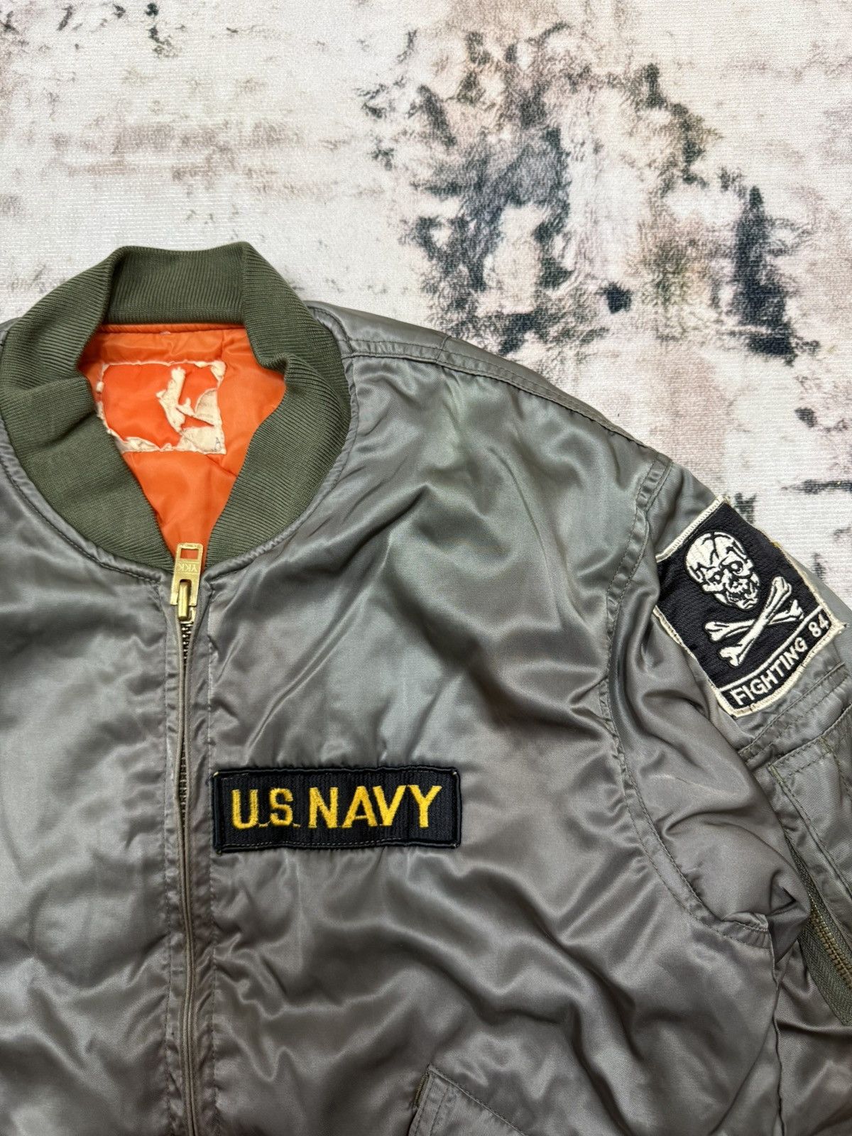 Vintage Vintage U.S.Navy Fighting 84 Bomber Jacket Size US M / EU 48-50 / 2 - 4 Thumbnail